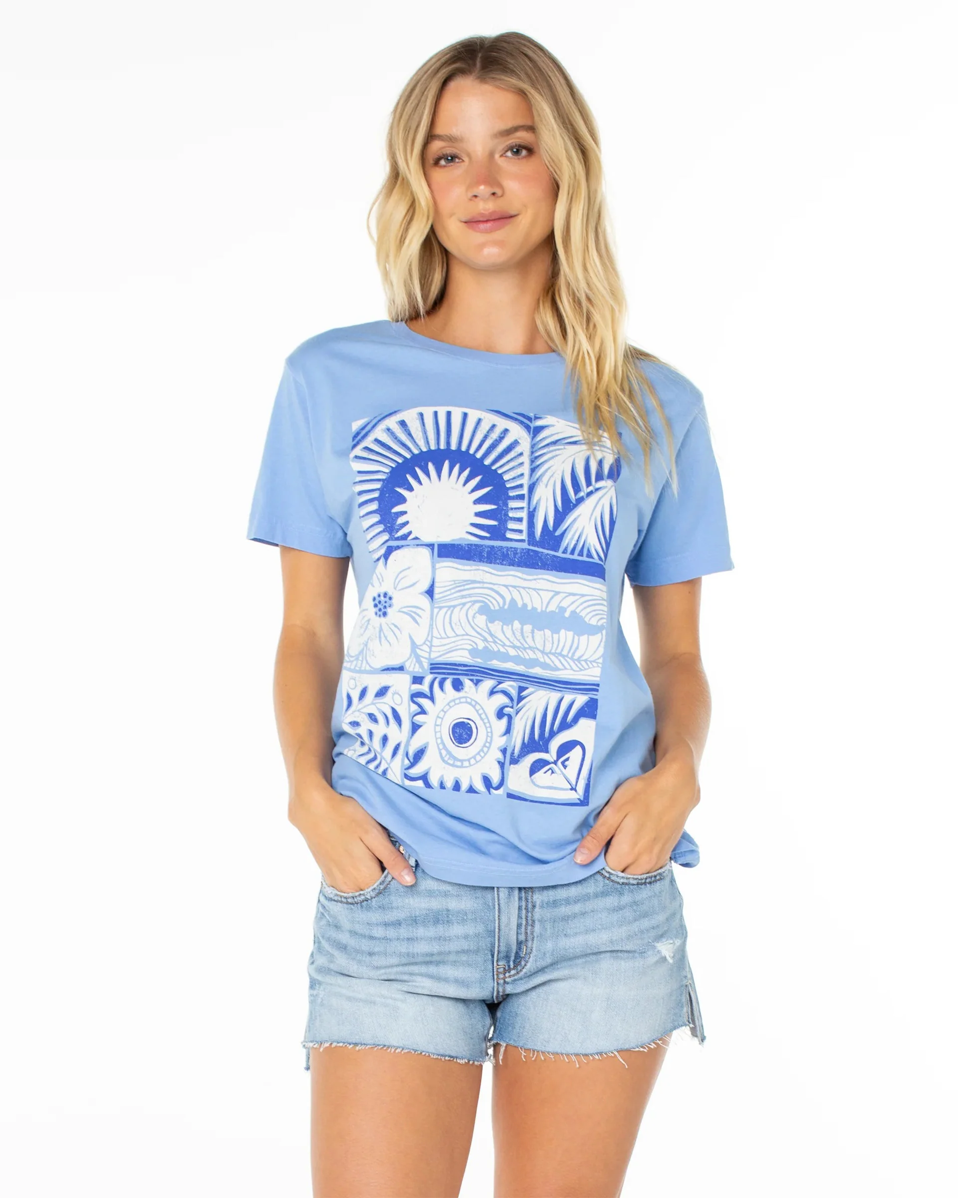 Women's Beach Things S/S T-Shirt - Cornflower Blue Beach Things