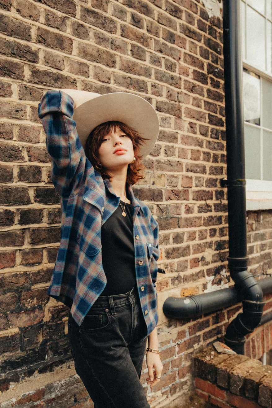 Women's Bowery Flannel - Navy/Charcoal - Image 2