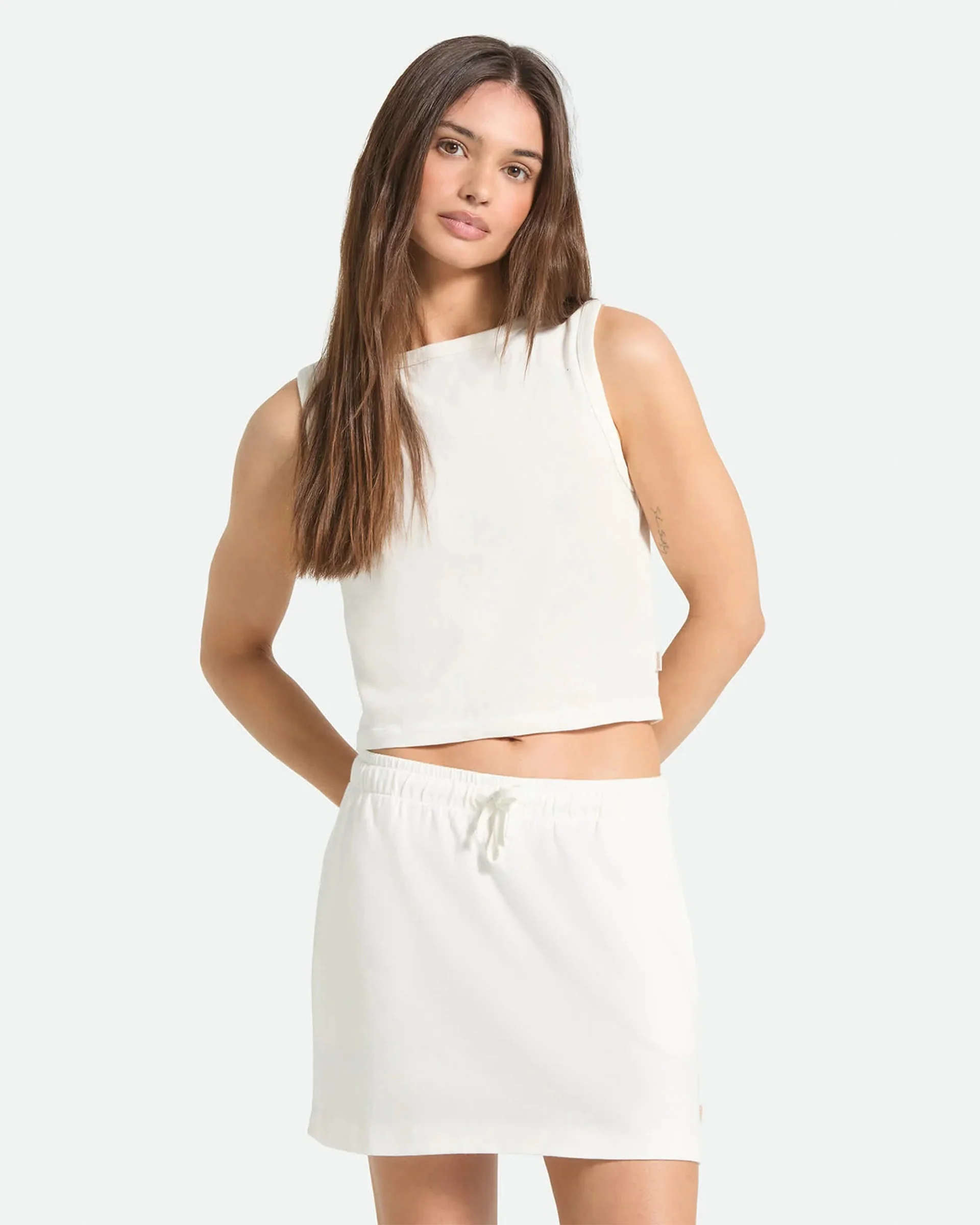 Women's Carefree Organic Garment Dye Cropped Tank - Off White