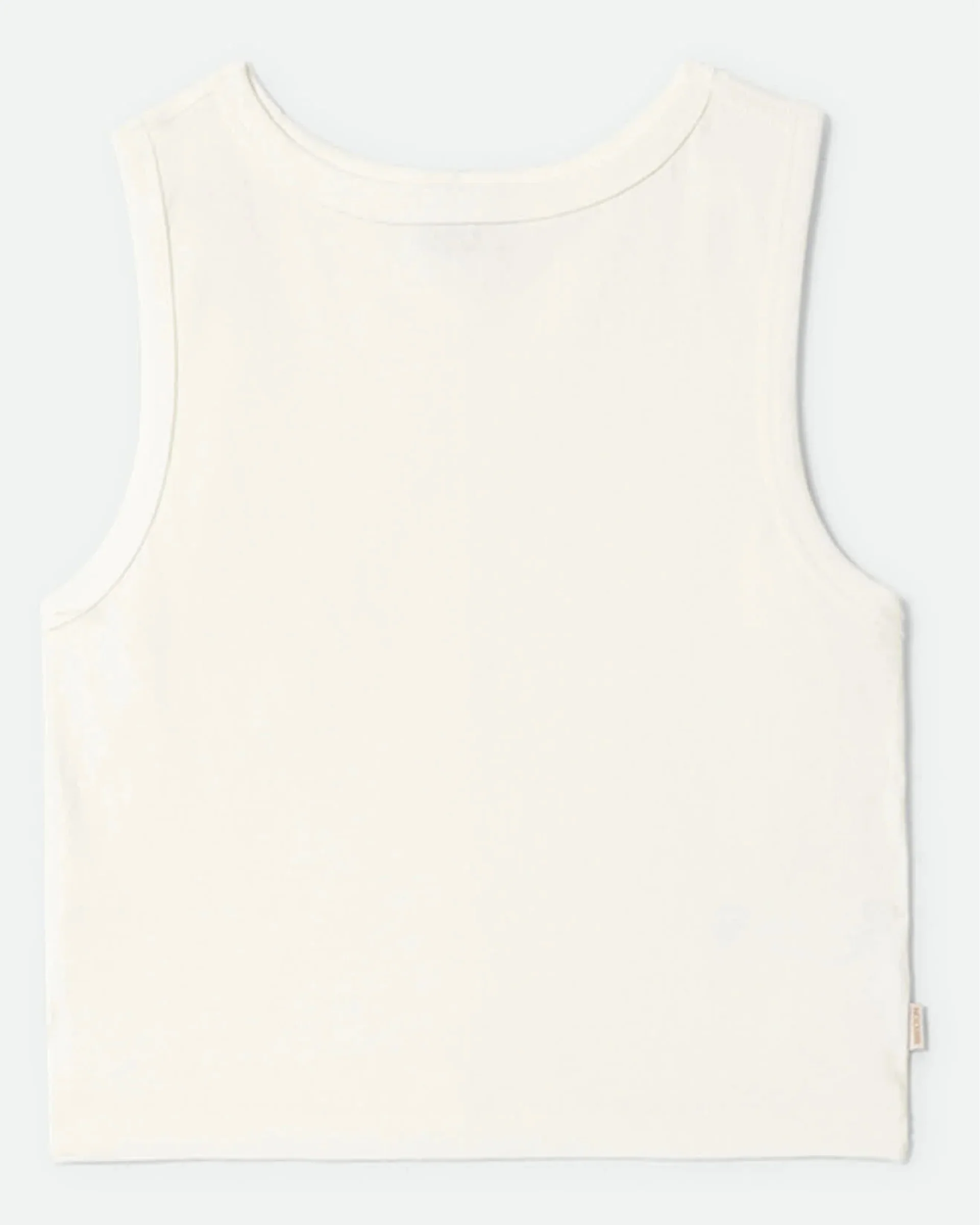Women's Carefree Organic Garment Dye Cropped Tank - Off White - Image 2