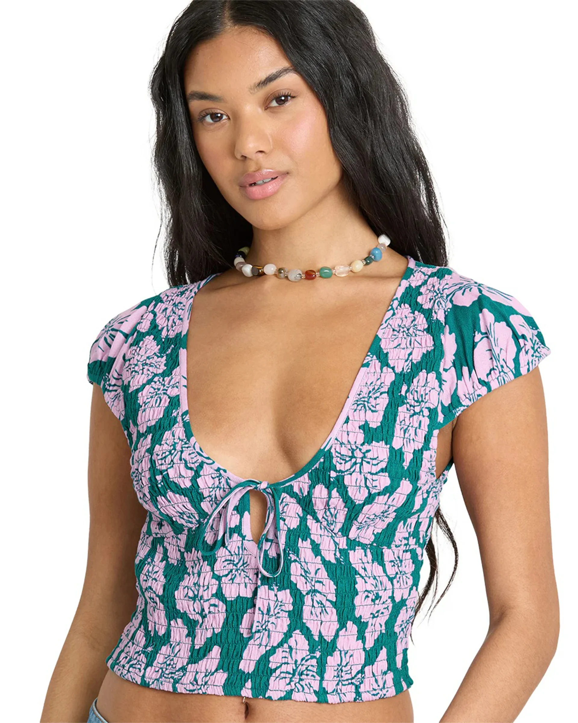 Women's Crush On You Woven Top - Deep Lagoon - Image 5