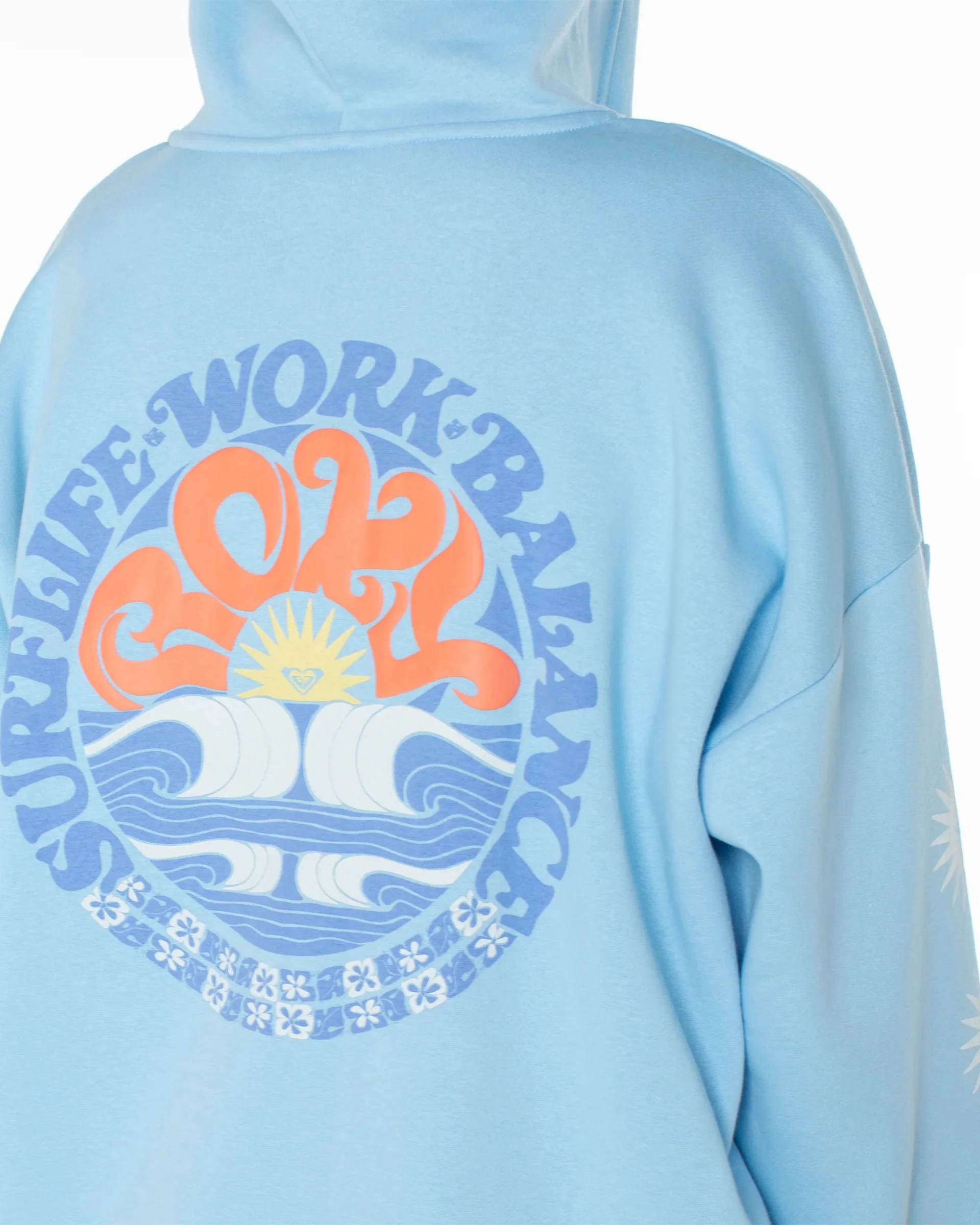Women's Evening Lineup Zip-Up Hoodie - Airy Blue Surf Life - Image 5