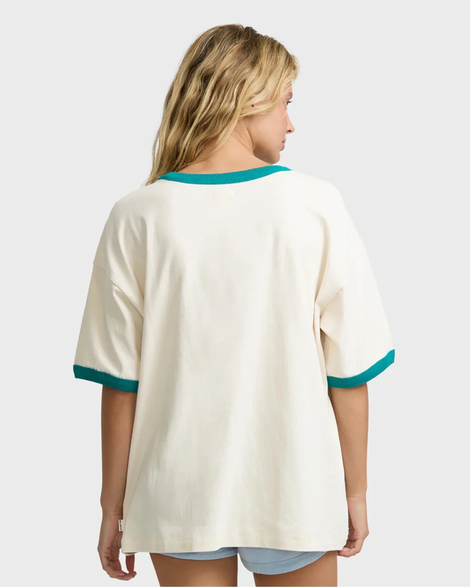 Women's Go West Ringer S/S T-Shirt - White Cap - Image 2