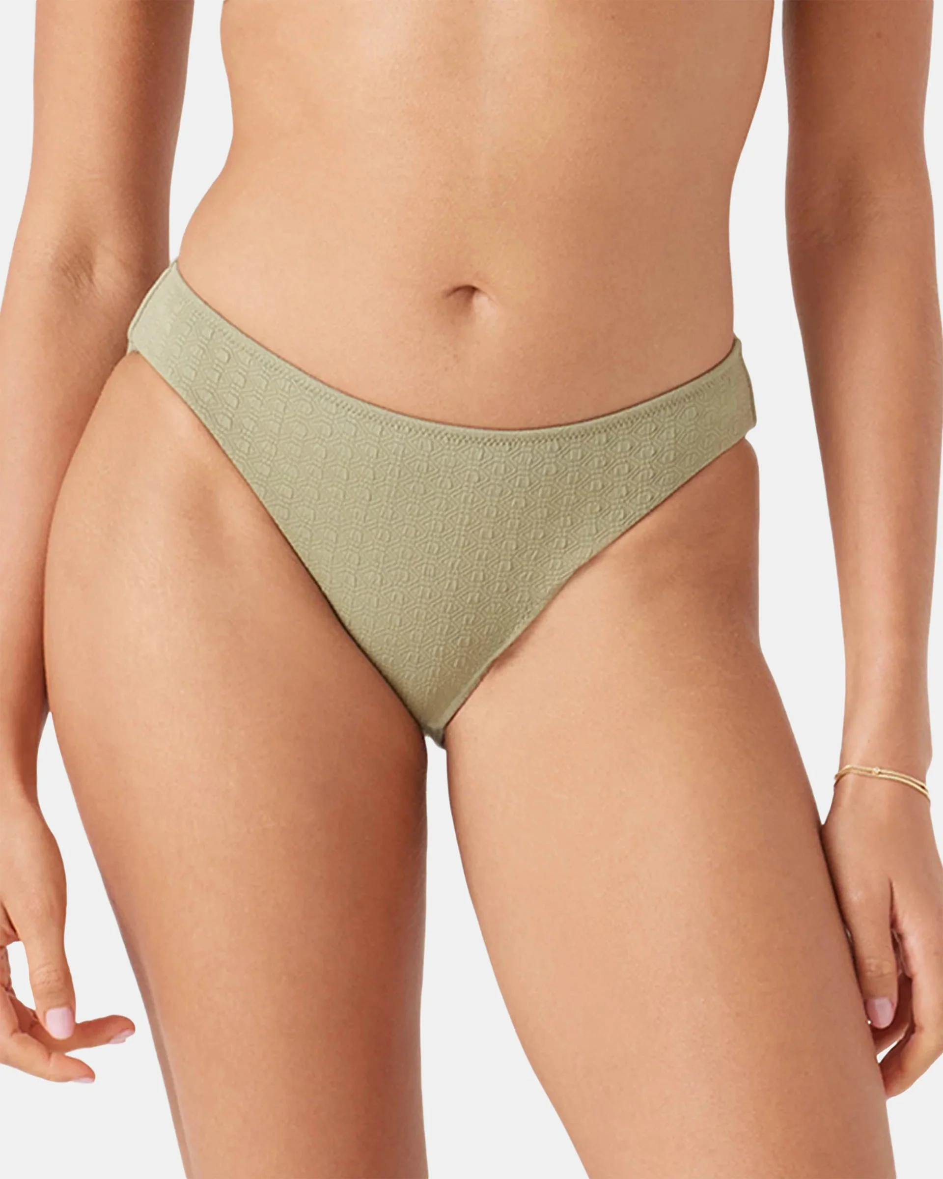 Women's Haleiwa Hipster Full Bikini Bottom - Oil Green - Image 2