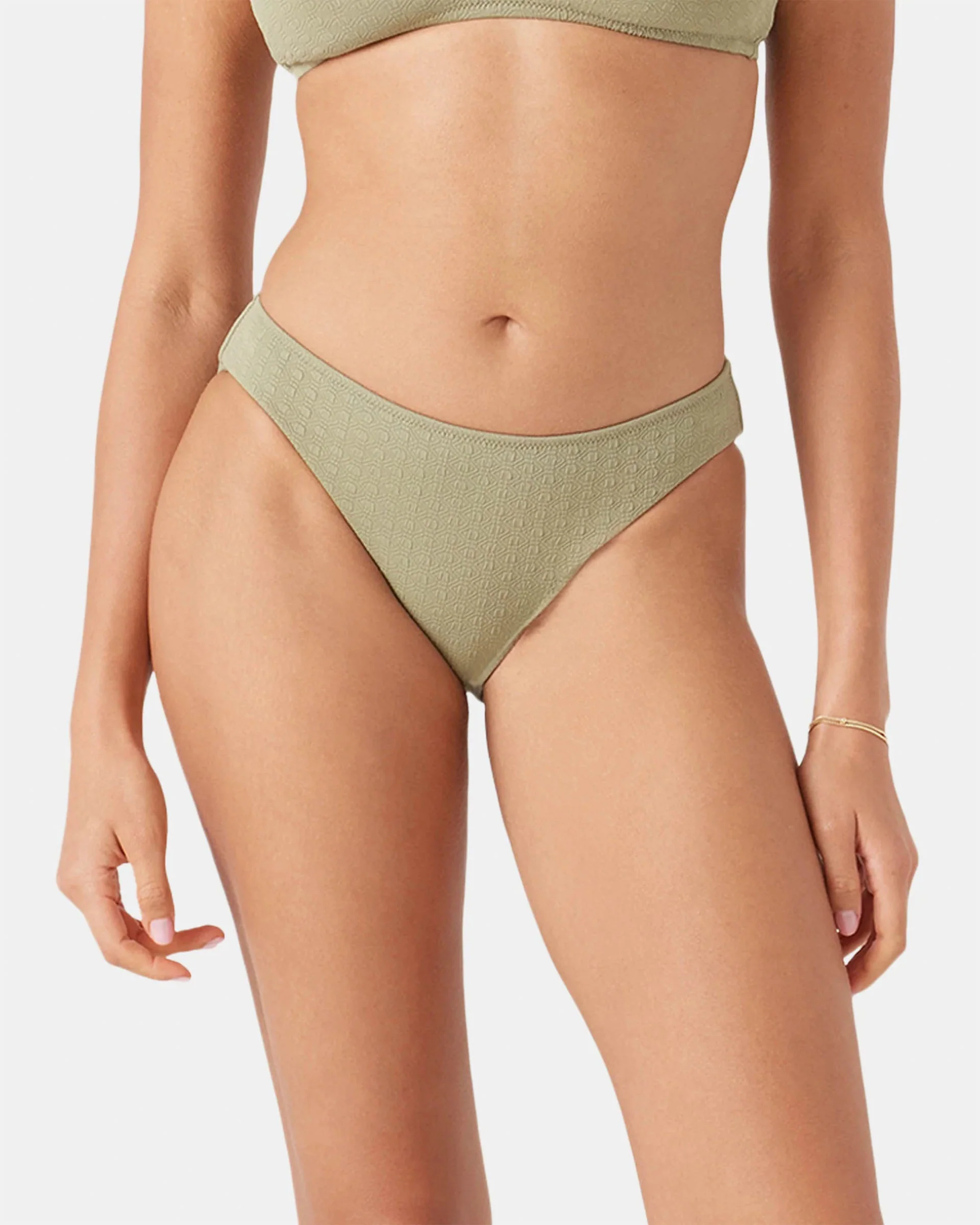 Women's Haleiwa Hipster Full Bikini Bottom - Oil Green - Image 4