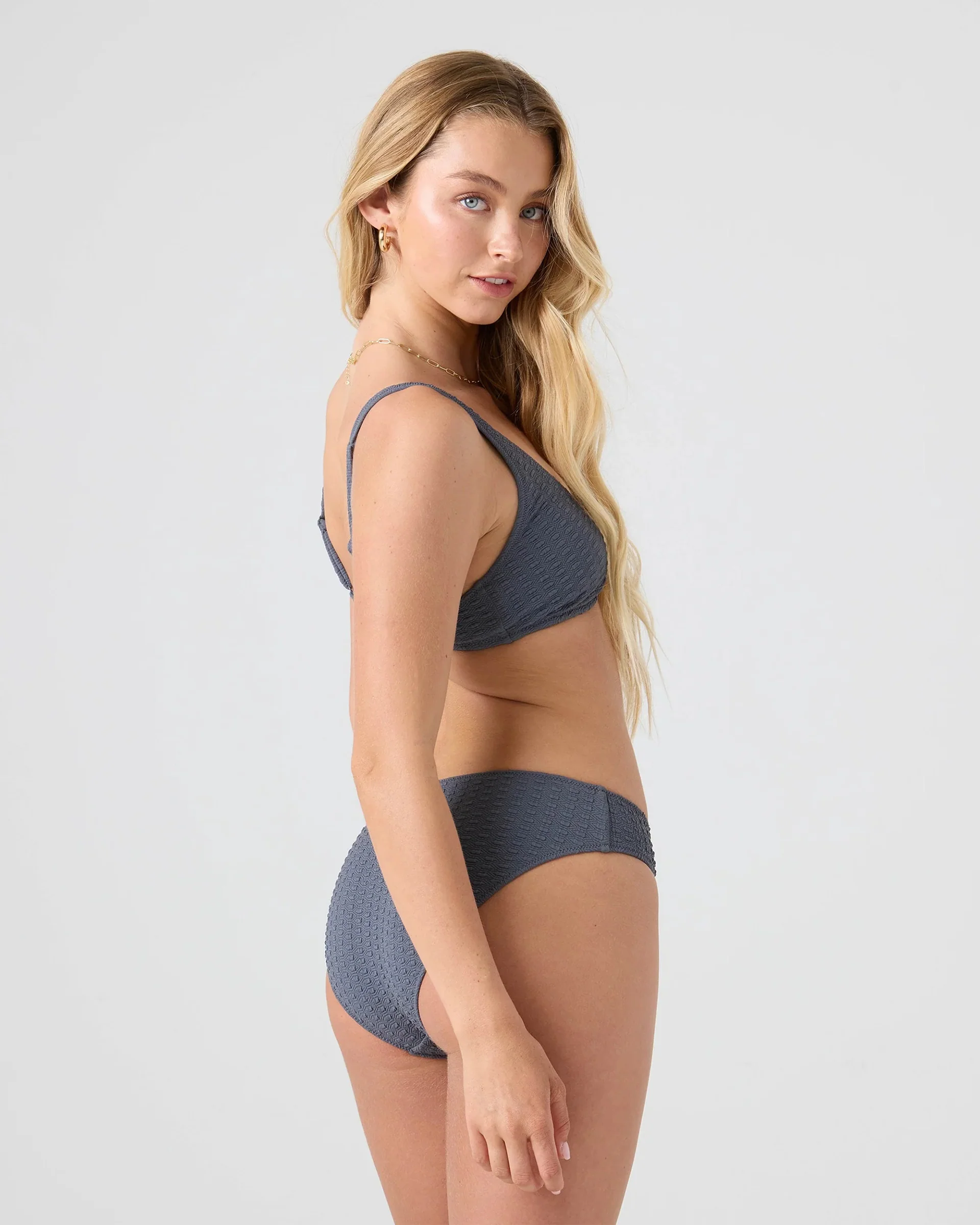 Women's Haleiwa Scoop Bralette Bikini Top - Gray Combo - Image 3