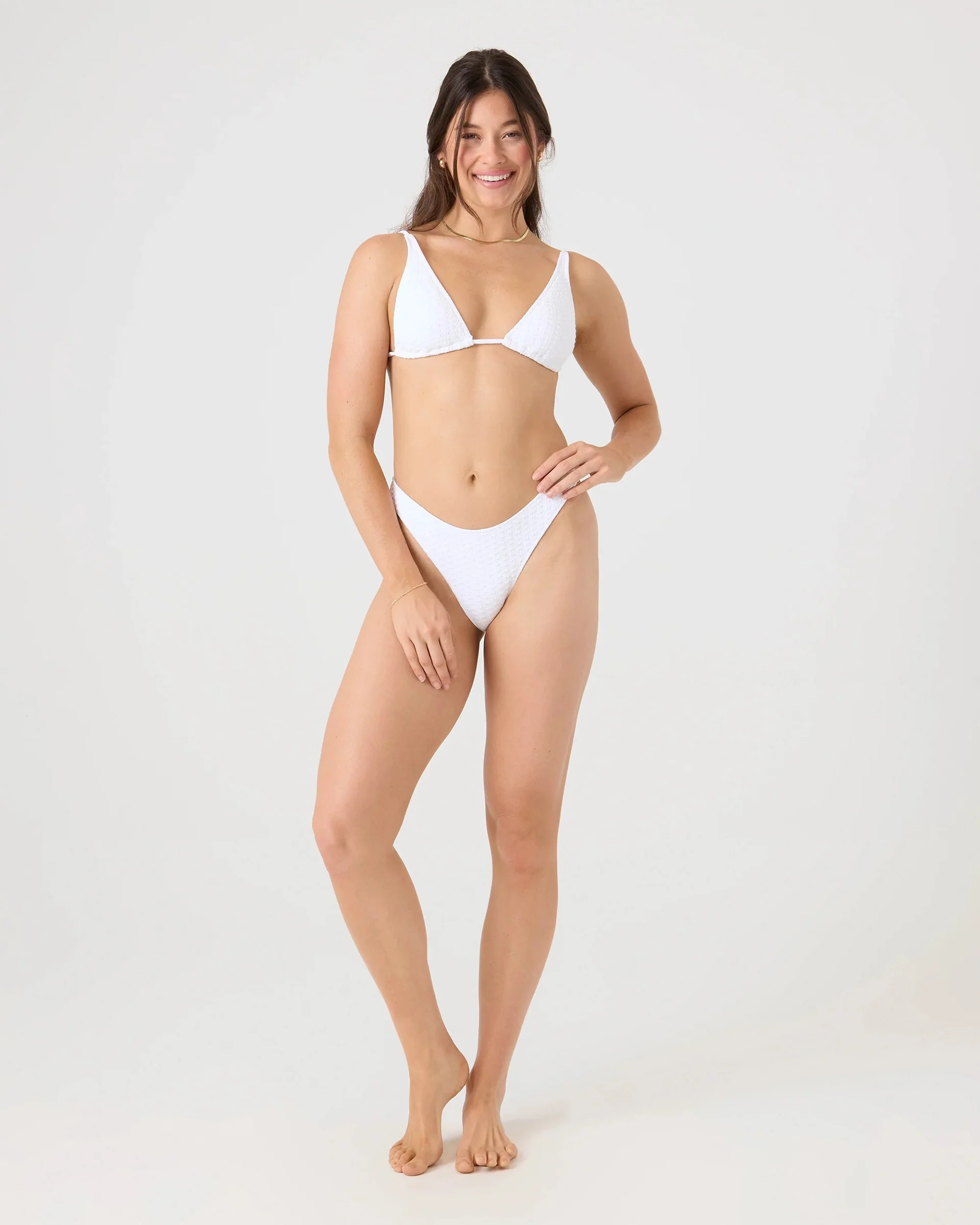 Women's Haleiwa Scoop Cheeky Bikini Bottom - Bright White