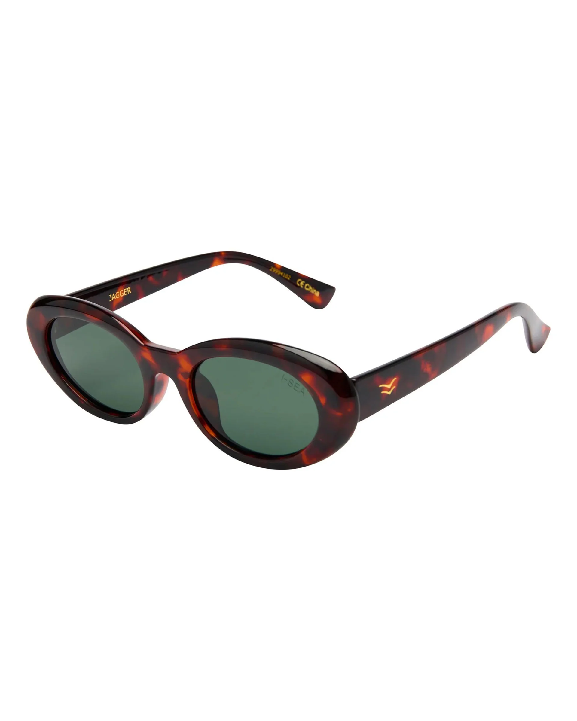 Women's Jagger Sunglasses - Tort/Green Polarized Lens - Image 2