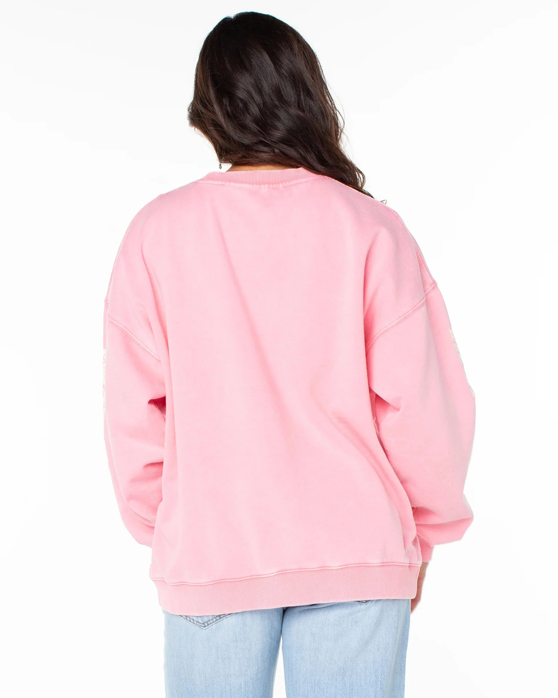 Women's Lineup Oversized Crewneck Sweater - Strawberry Pink - Image 4
