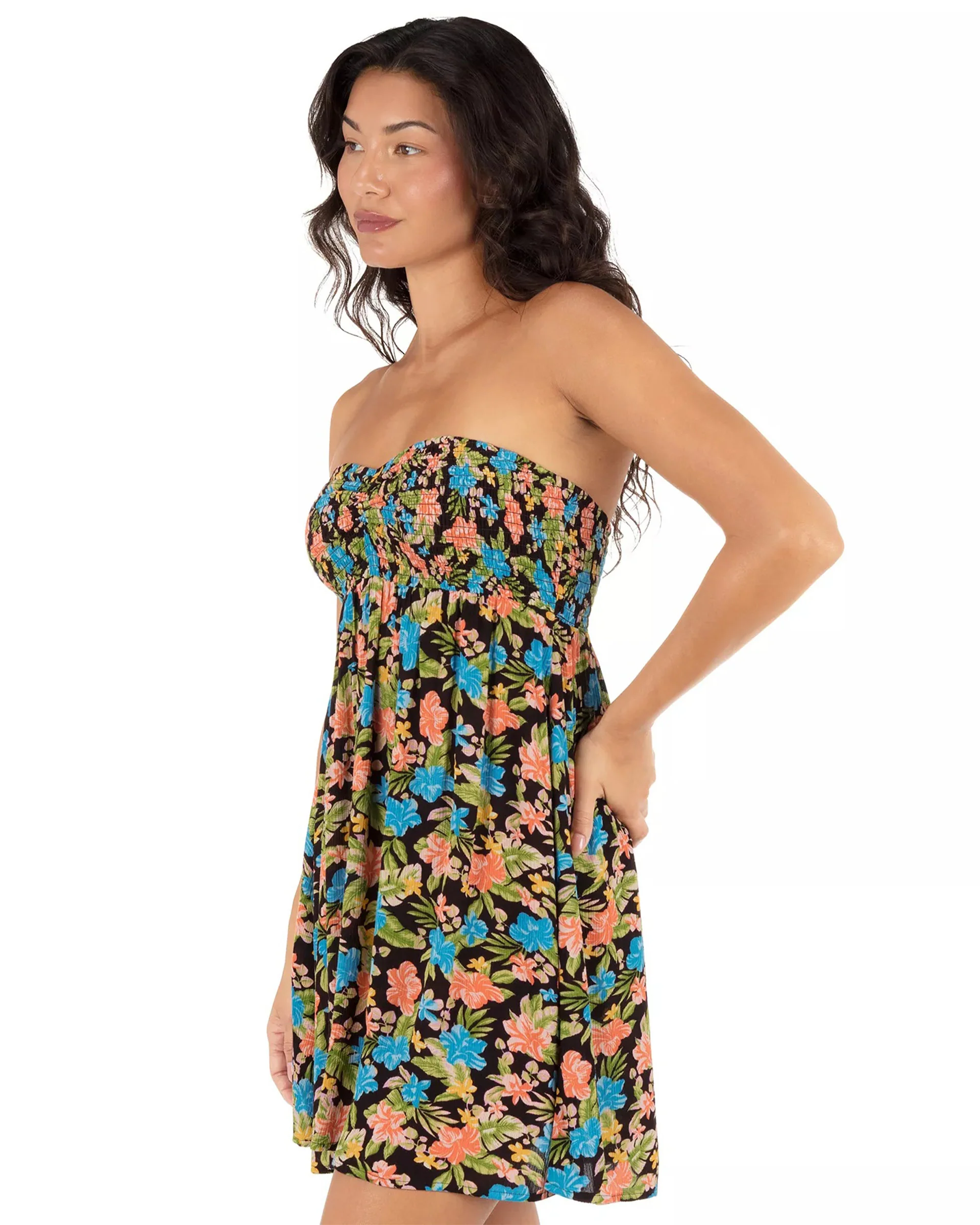 Women's Miami Garden Mini Swim Dress - Mole - Image 2