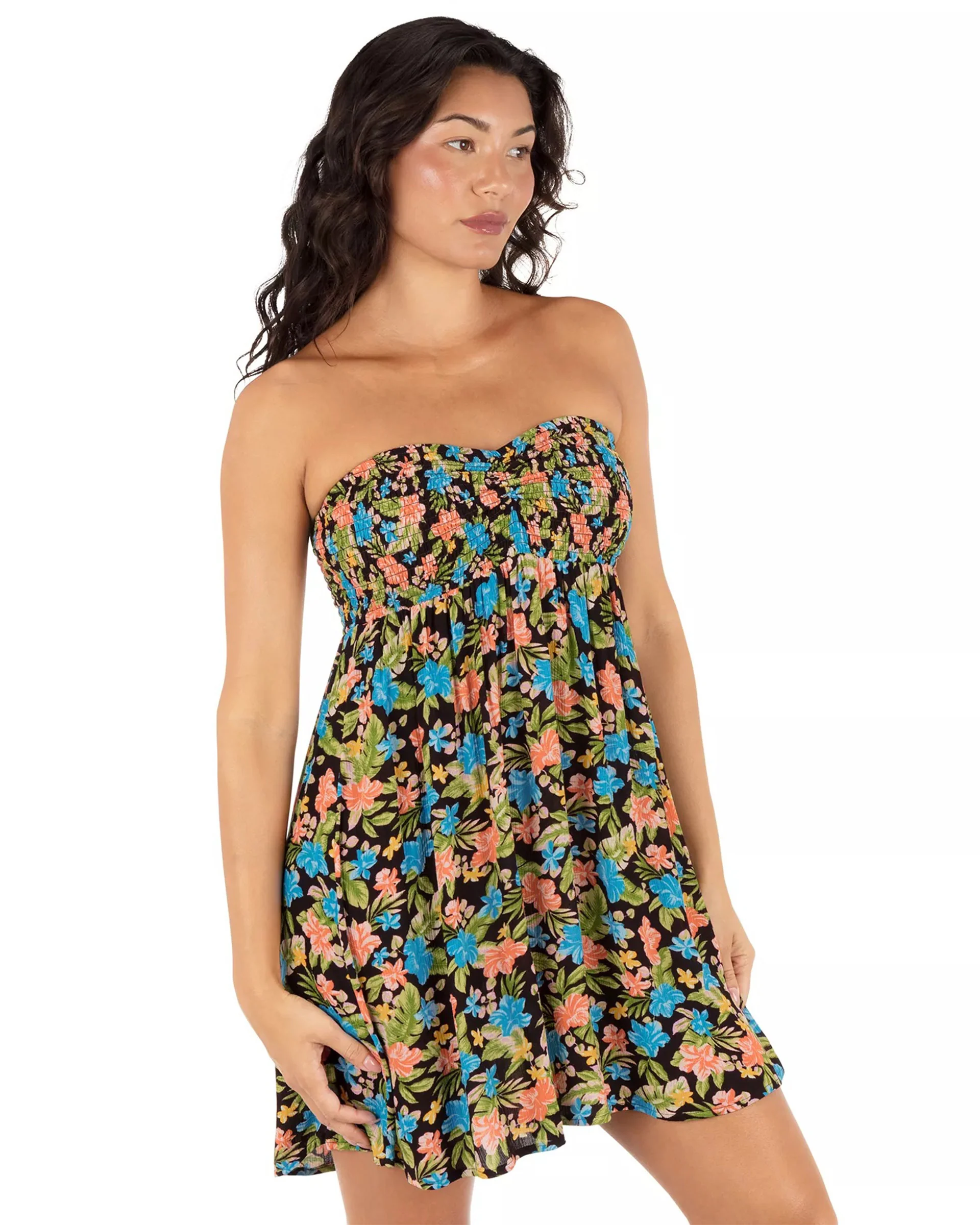 Women's Miami Garden Mini Swim Dress - Mole - Image 3