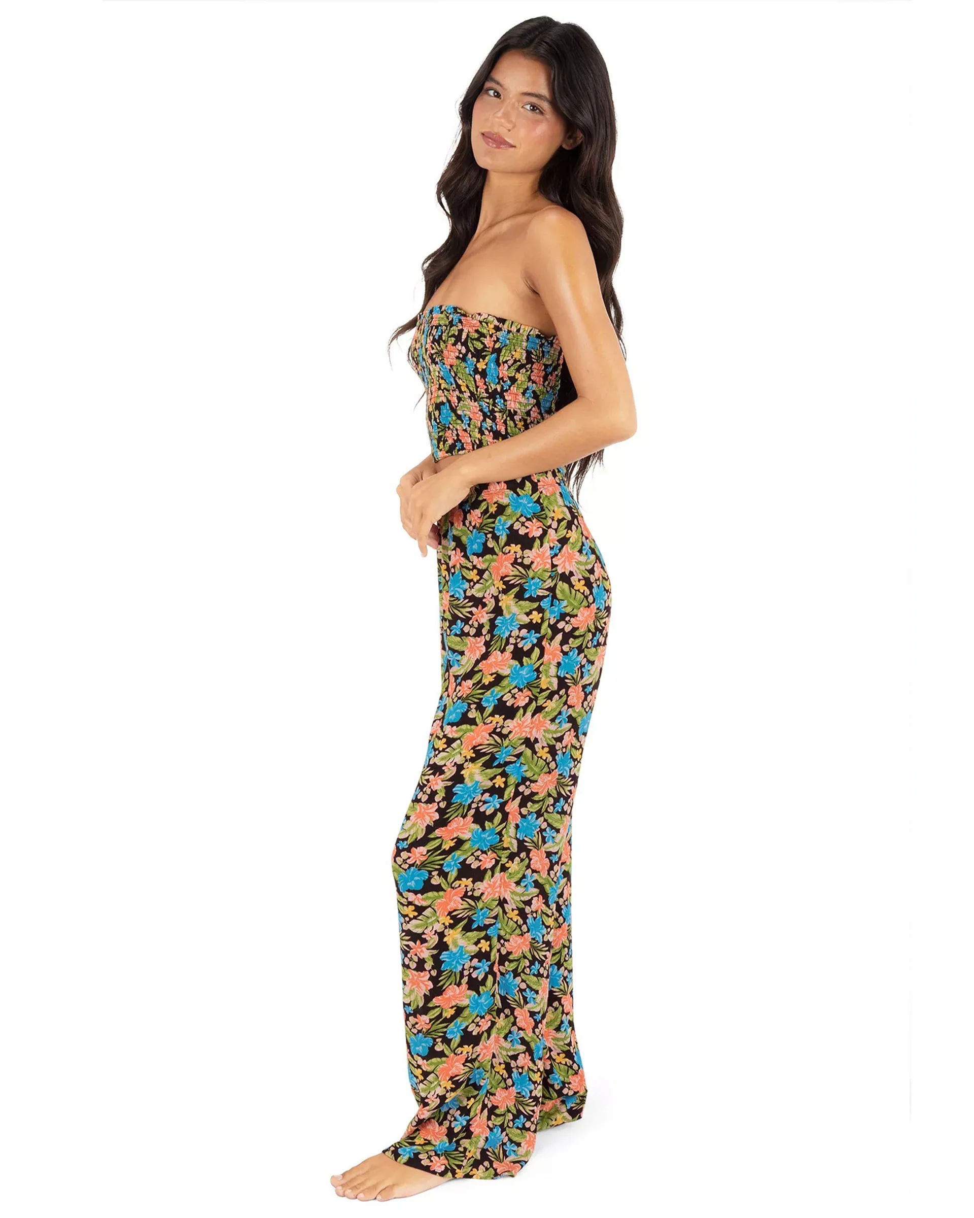 Women's Miami Garden Smocked Top - Mole - Image 2