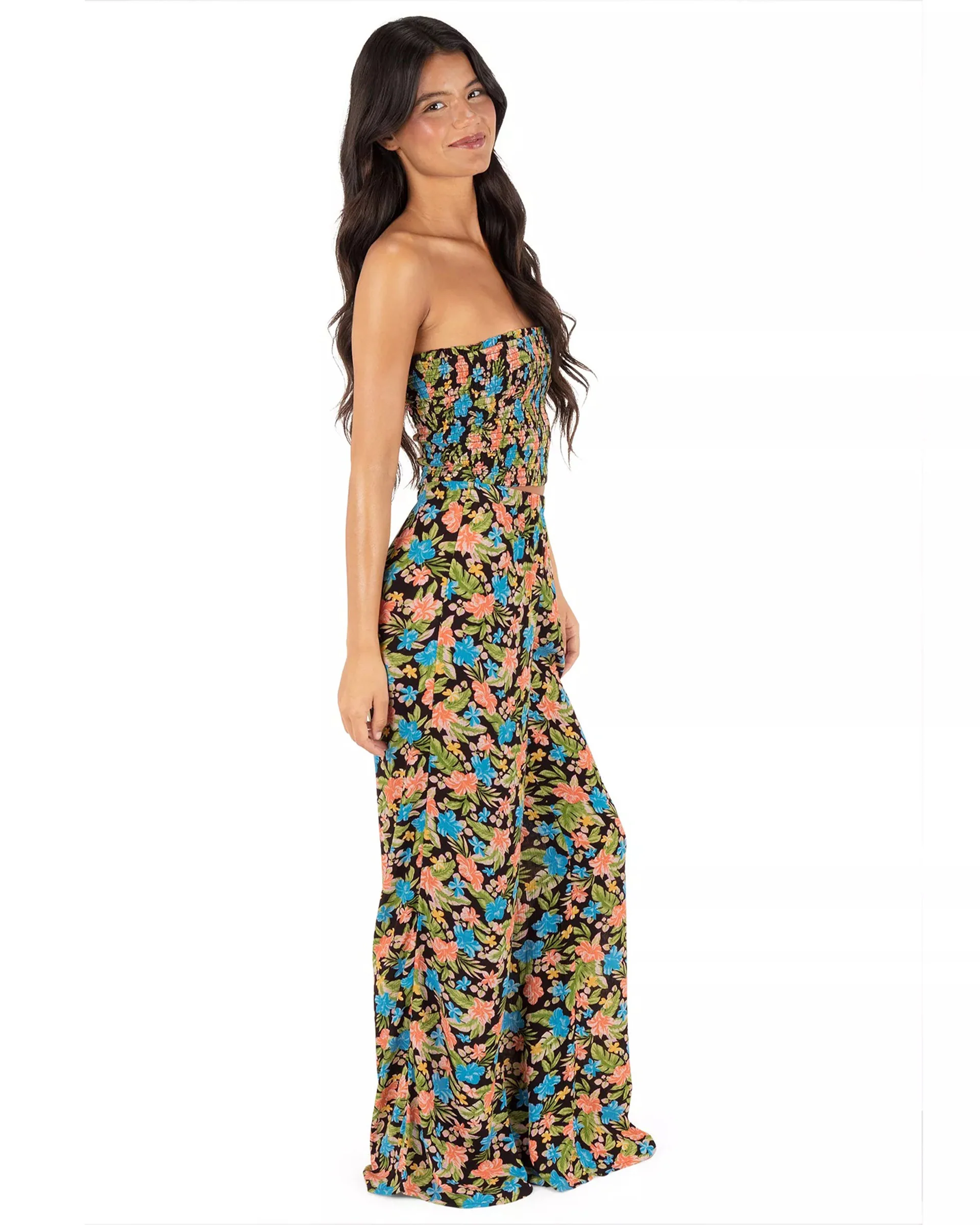 Women's Miami Garden Smocked Top - Mole - Image 3