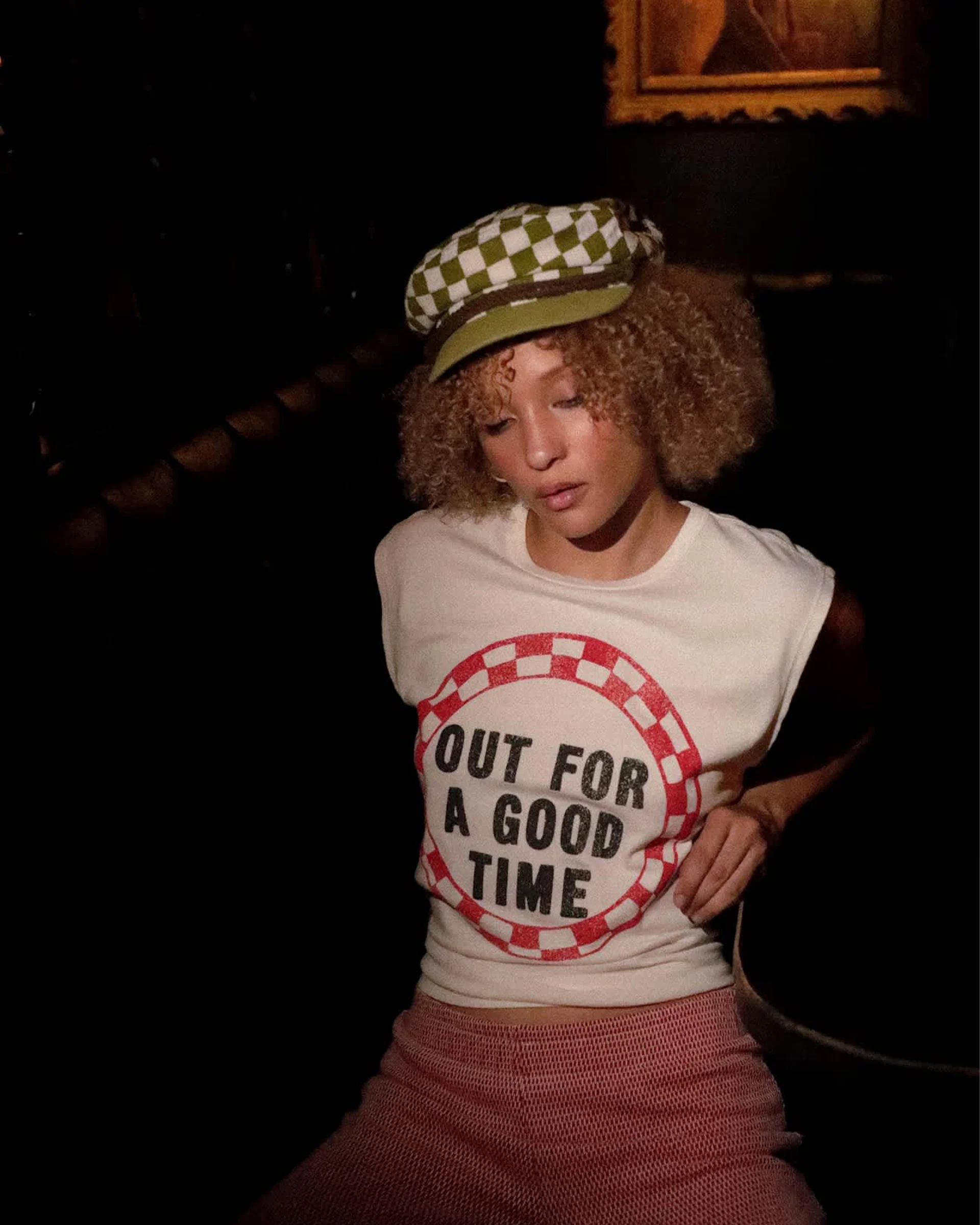 Women's Out For A Good Time Muscle Tank - Off White - Image 6