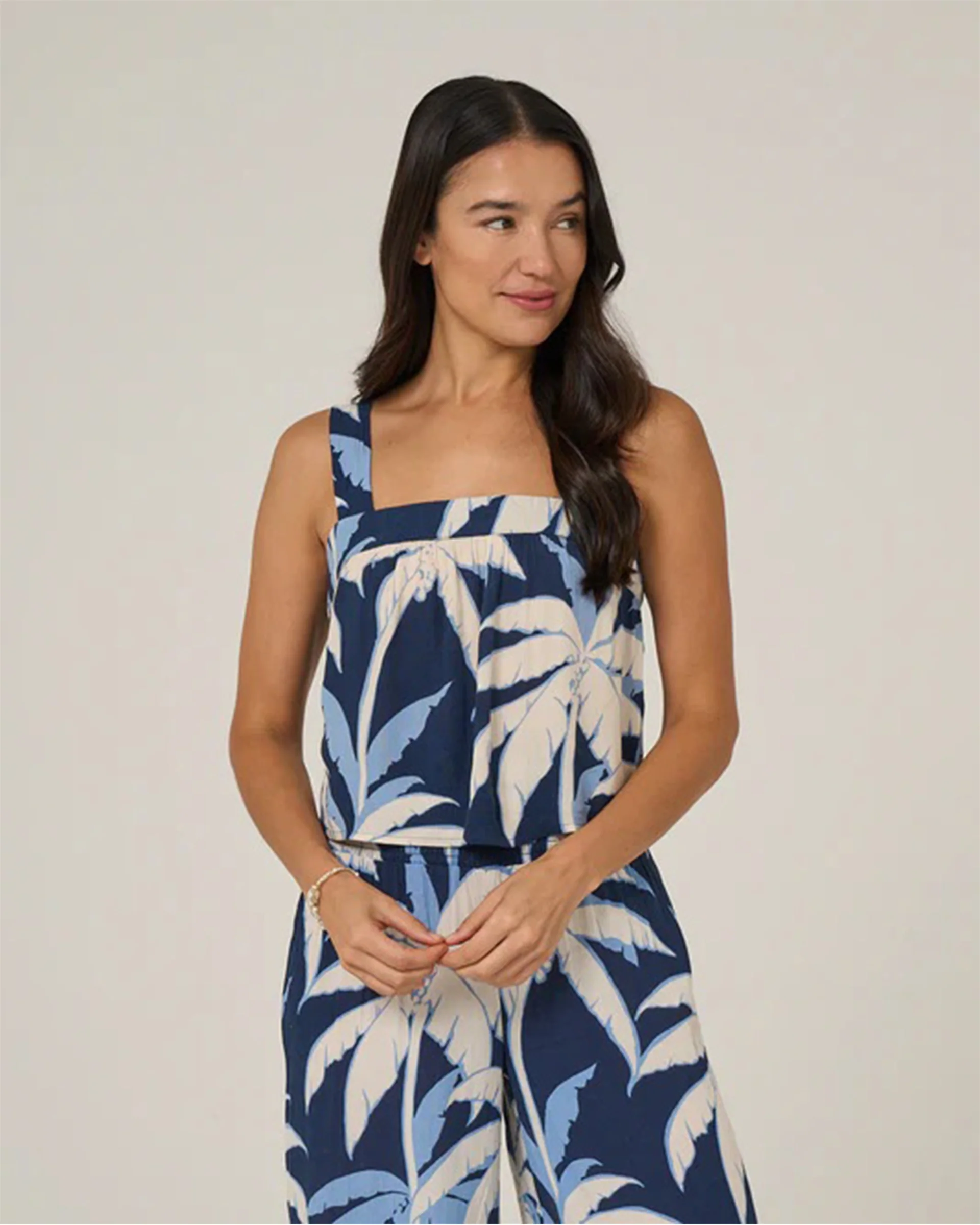 Women's Palms Up Cami - Bright Navy