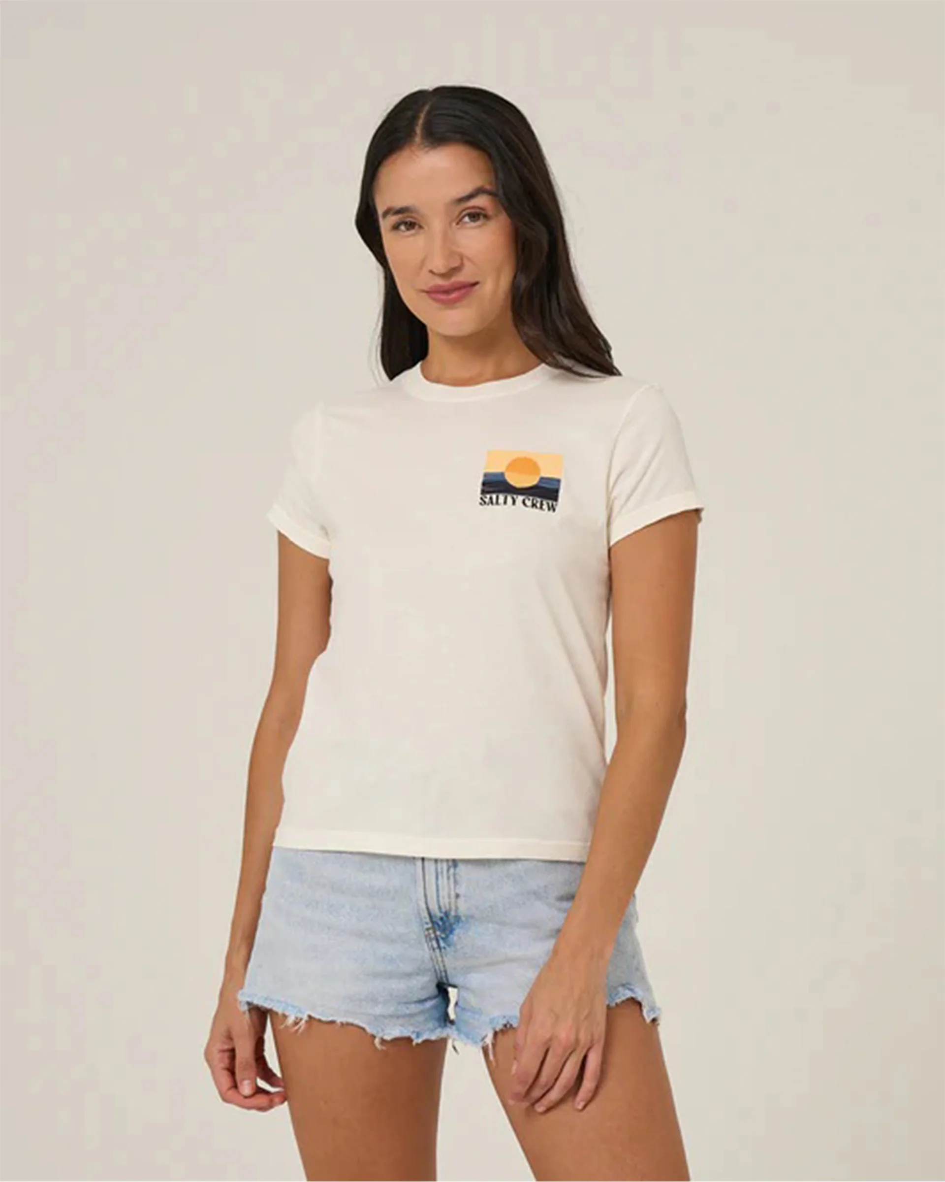 Women's Retro Wave Modern S/S T-Shirt - Off White - Image 2