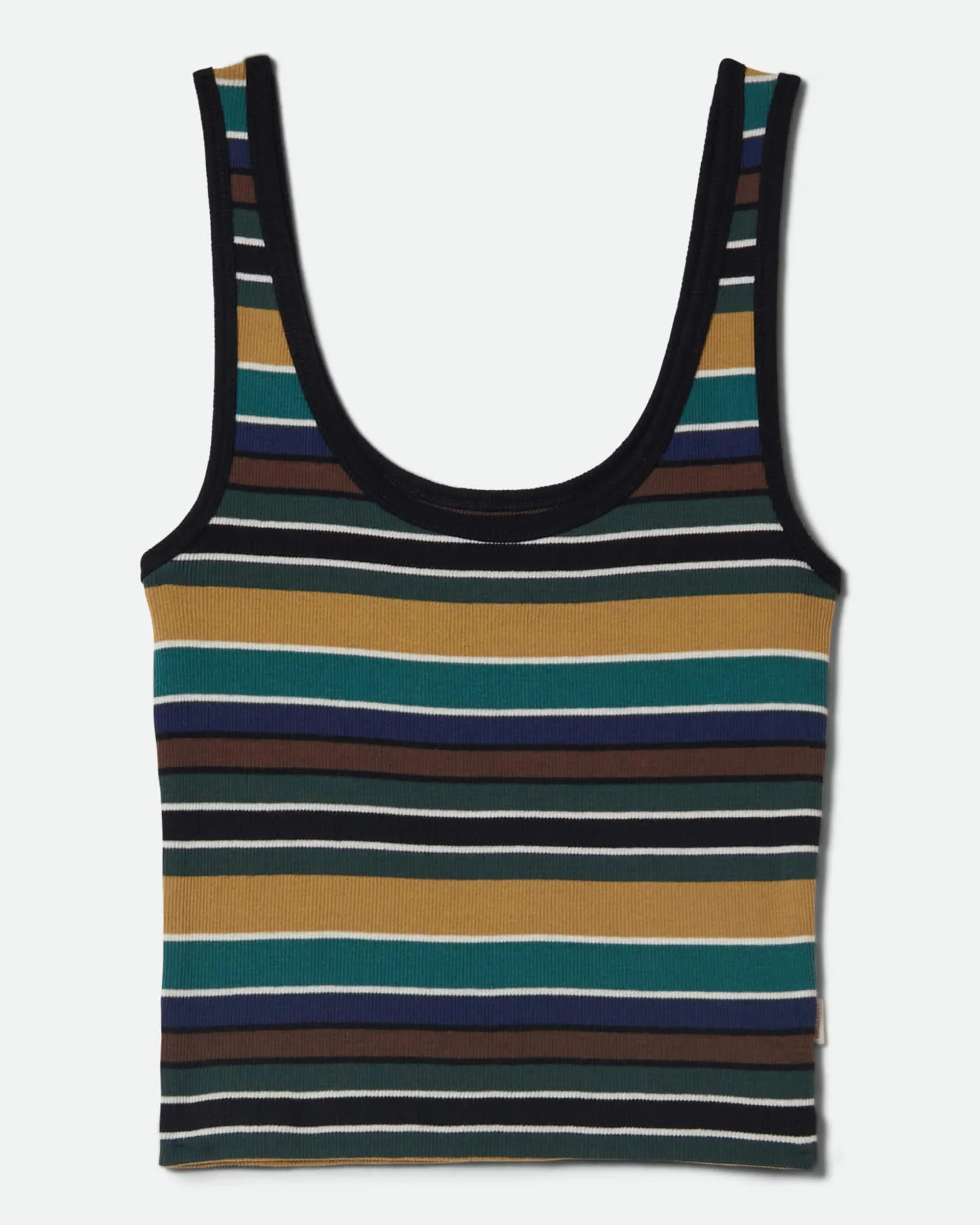 Women's Ringer Organic A-Tank - Multi Retro Stripe - Image 2