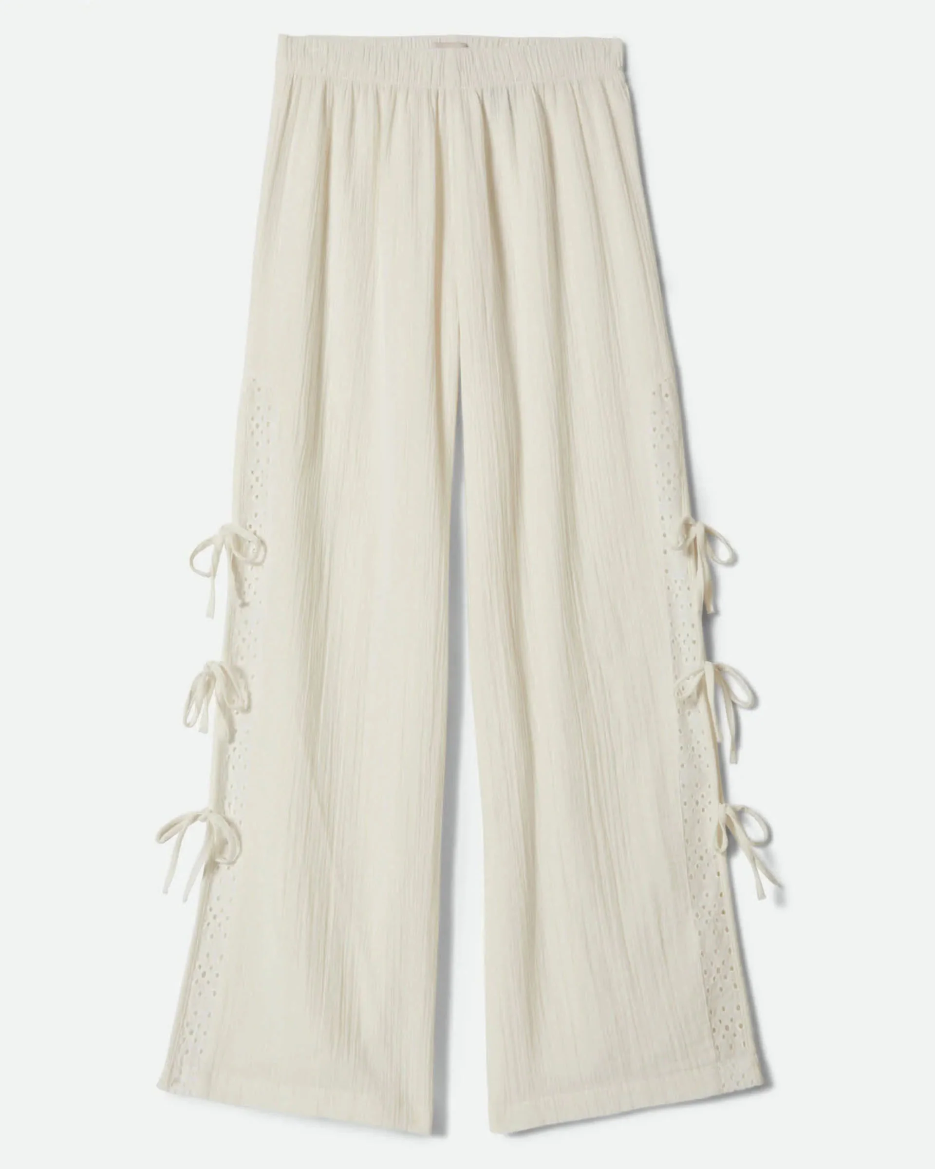 Women's Seaside Eyelet Wide Leg Pant - Off White Eyelet - Image 2