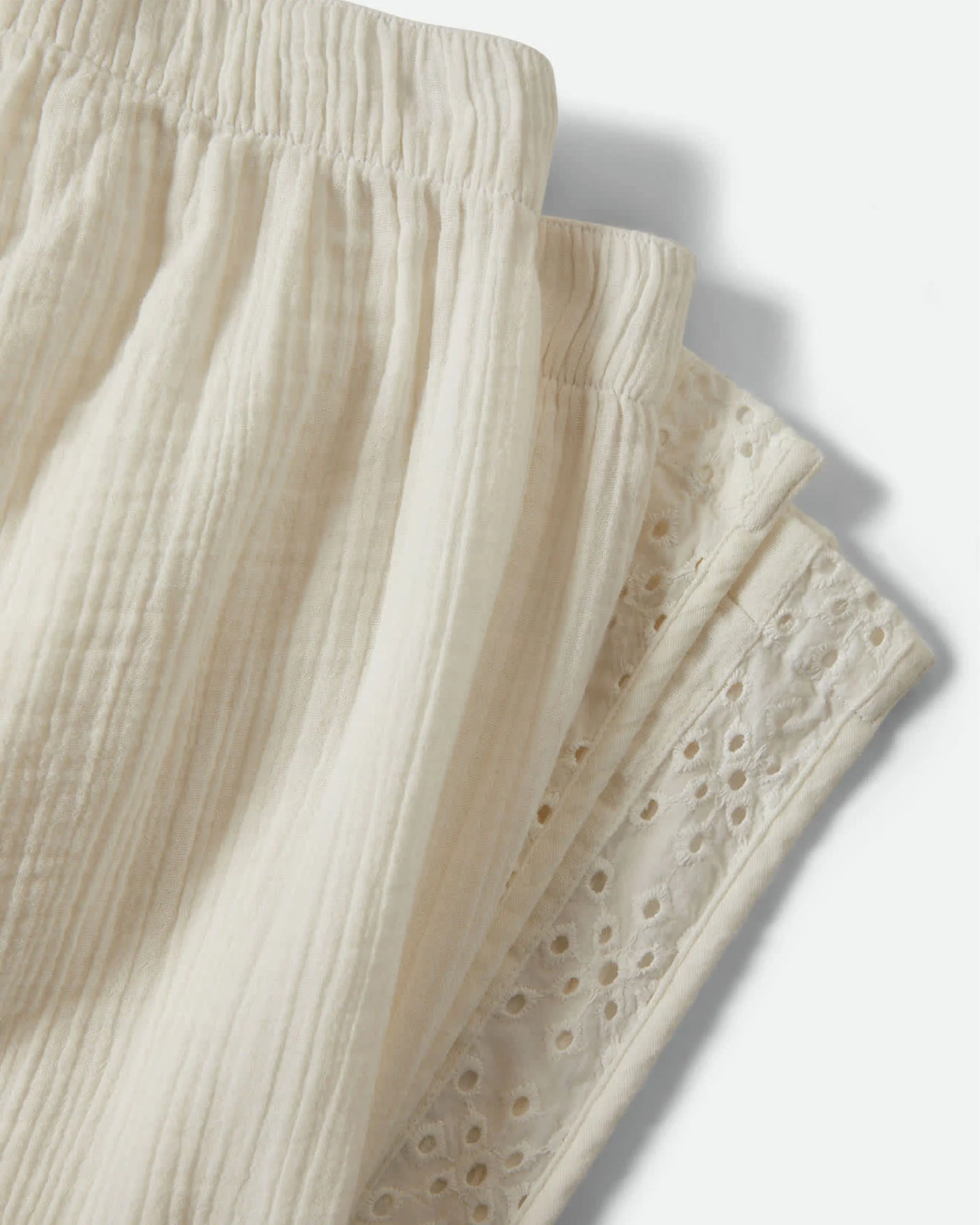 Women's Seaside Eyelet Wide Leg Pant - Off White Eyelet - Image 7