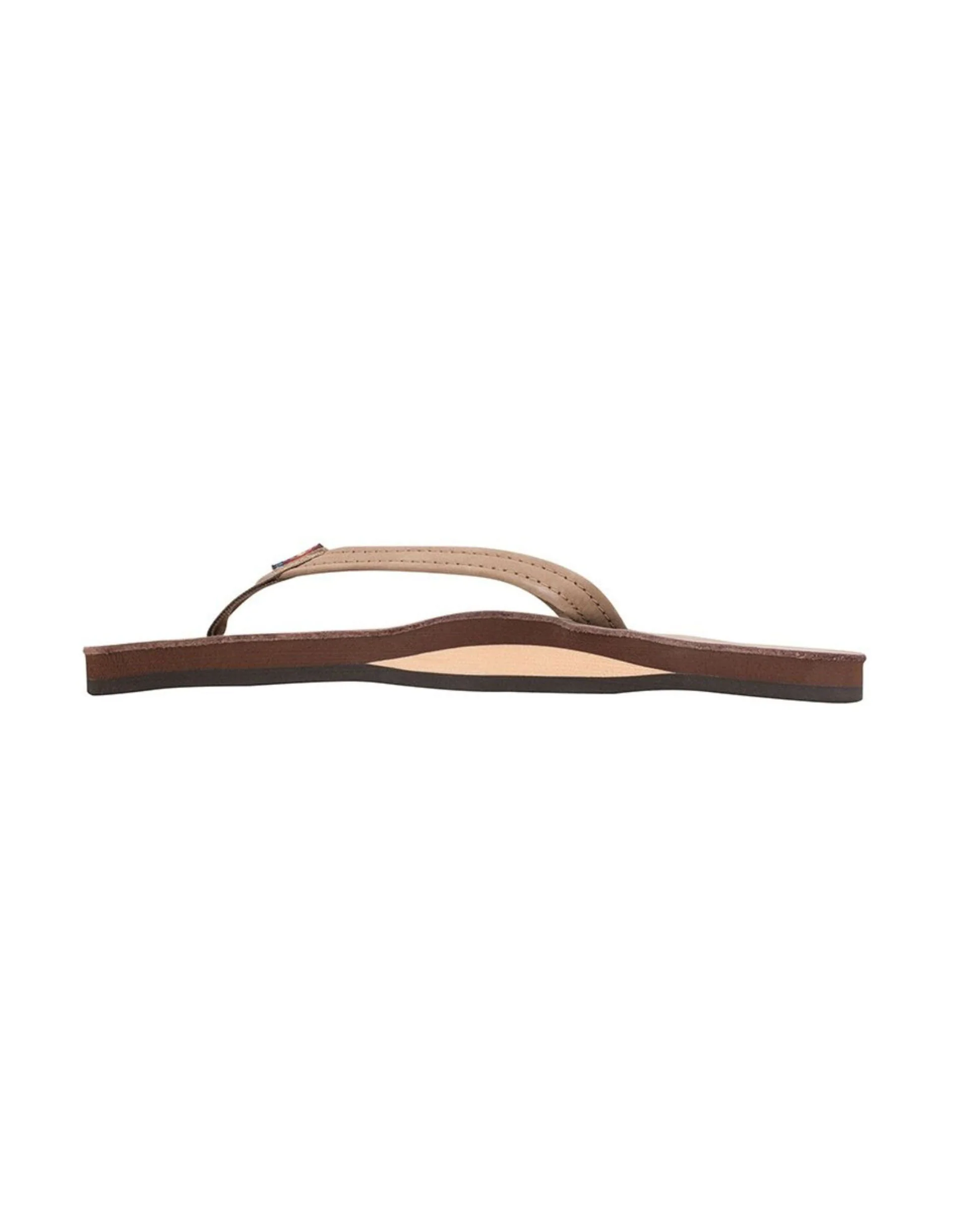 Women's Single Arch Narrow Strap Sandals - Dark Brown - Image 2