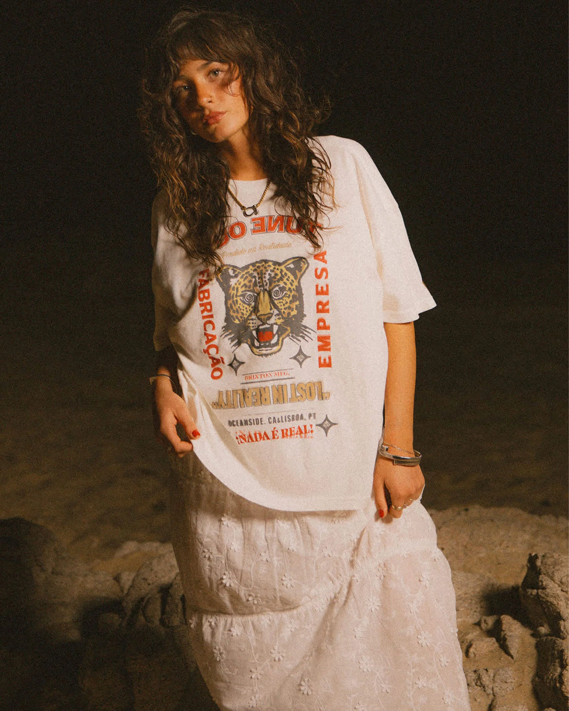 Women's The Getaway Oversized Boyfriend T-Shirt - Vintage White