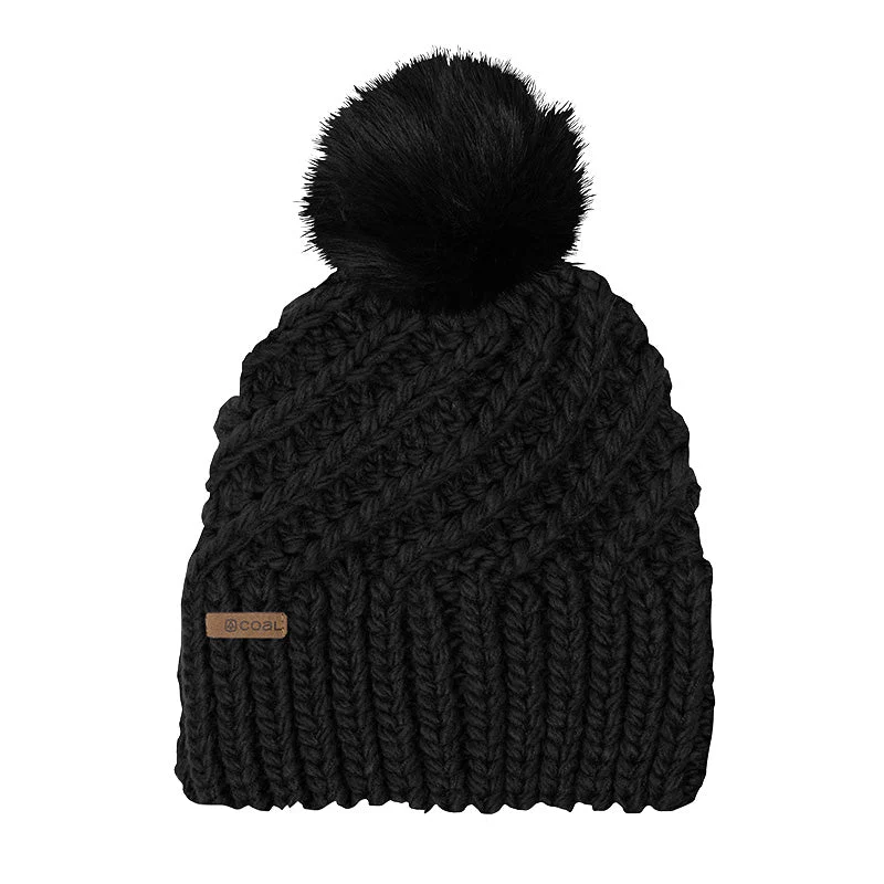 Women's The Maizy Knit Faux Pom Beanie - Black