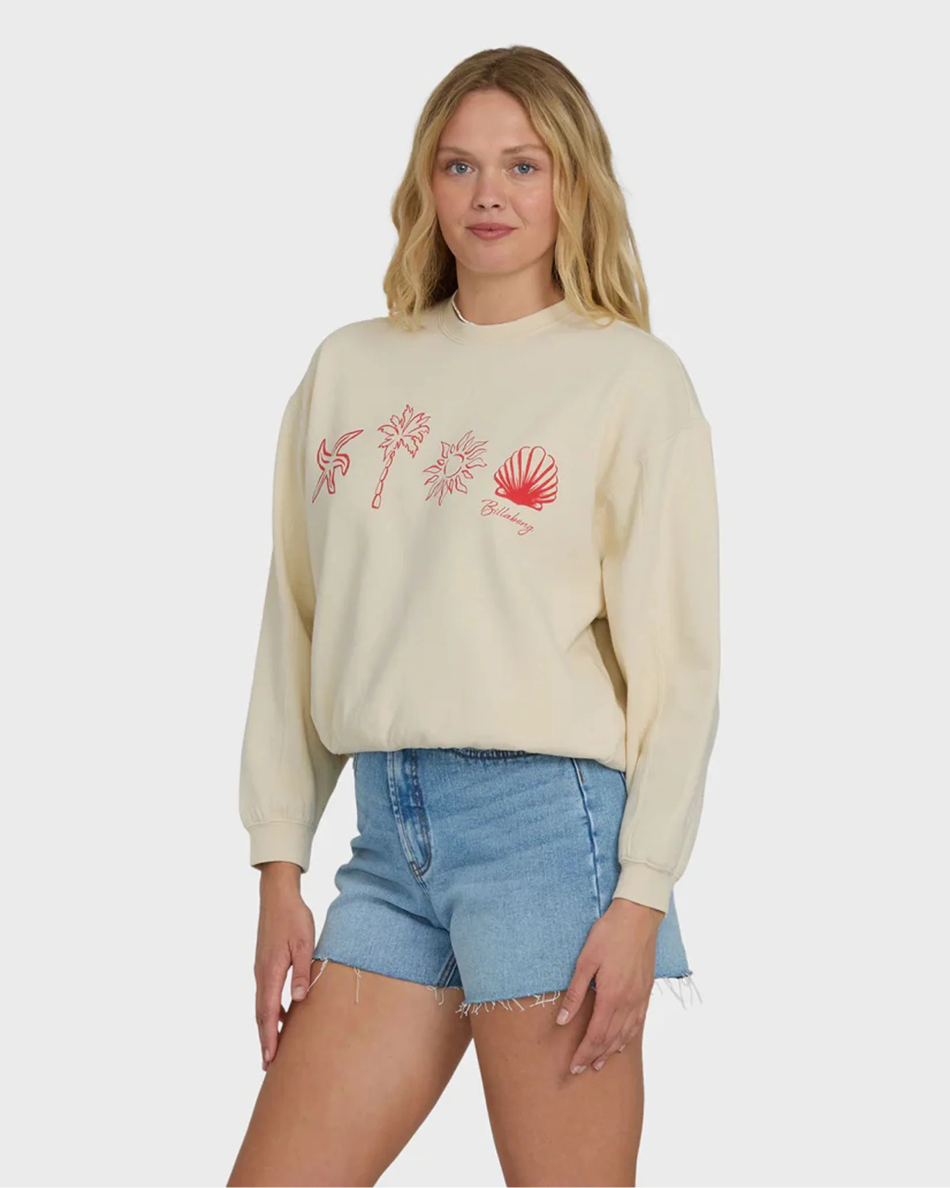 Women's Treasure Cay Crewneck Sweatshirt - White Cap - Image 3