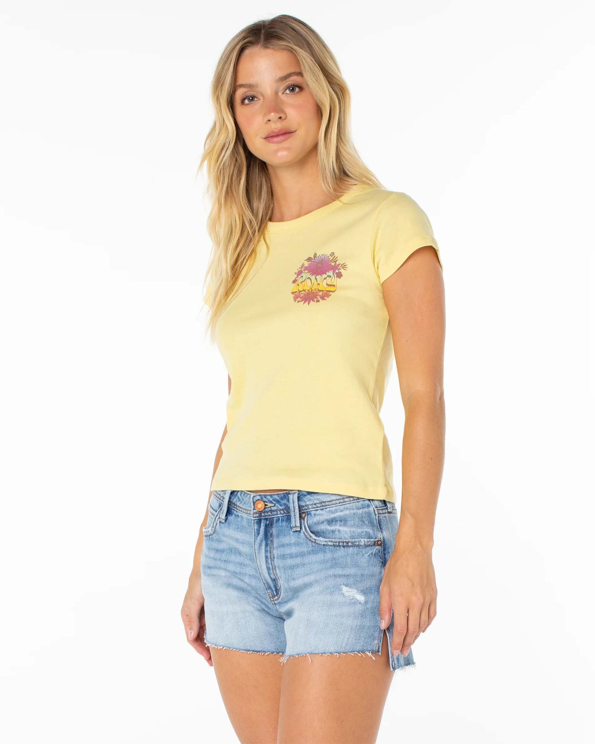 Women's Tribal Sunset 90's Baby Tee - Popcorn Tribal Sunset - Image 2