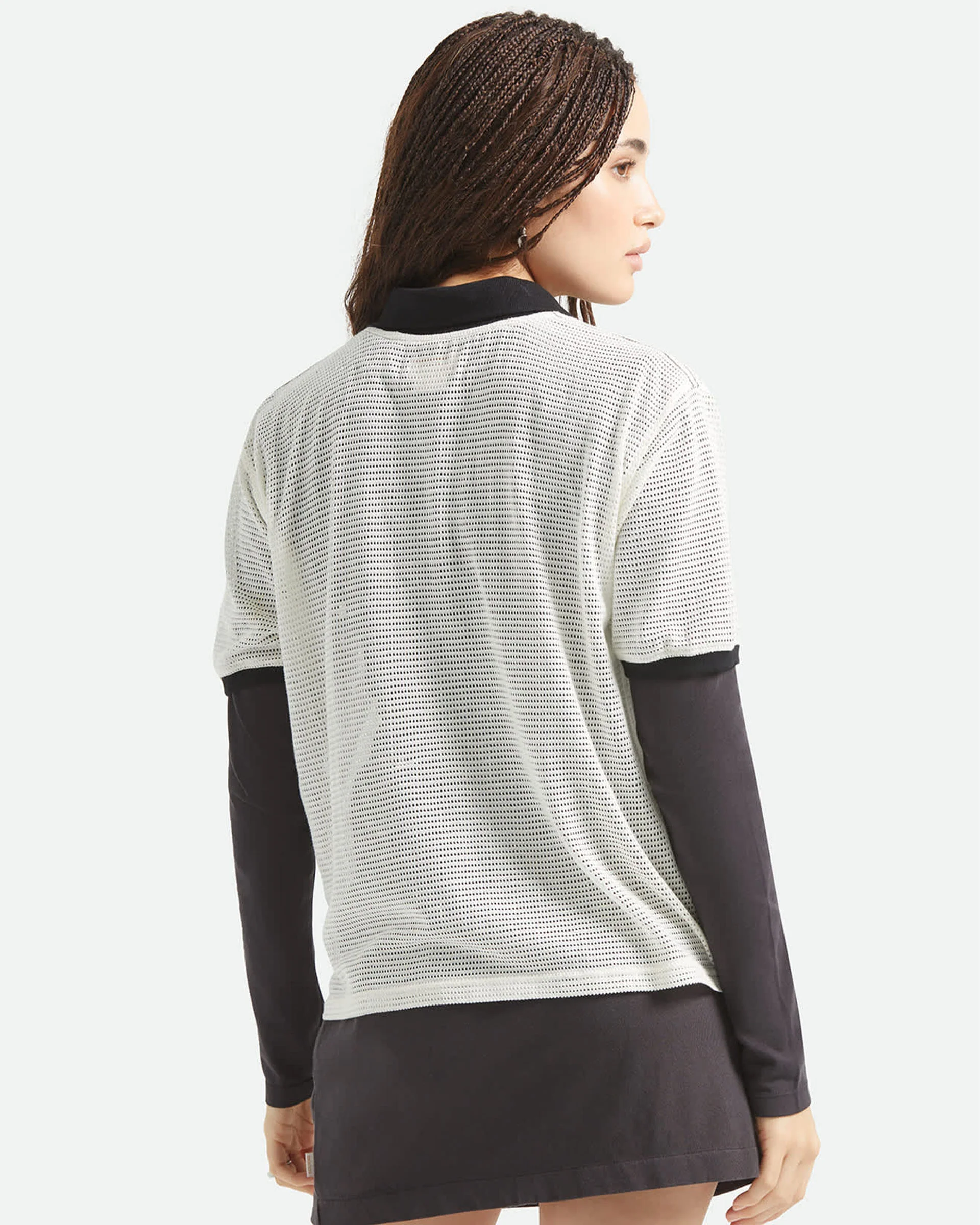 Women's Varsity S/S T-Shirt - Off White/Black - Image 5