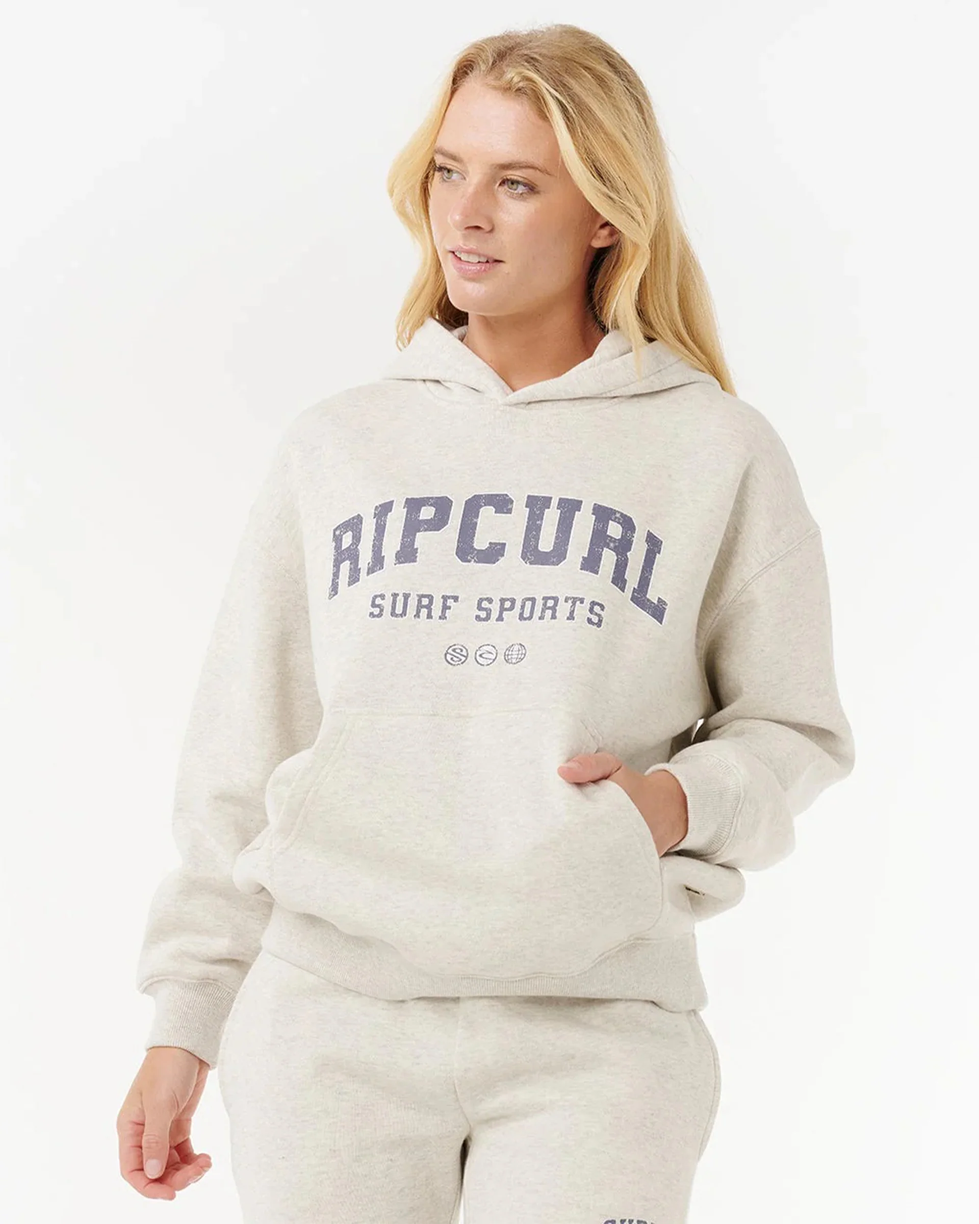 Women's Varsity Sports Pullover Hoodie - Sports Marle - Image 5