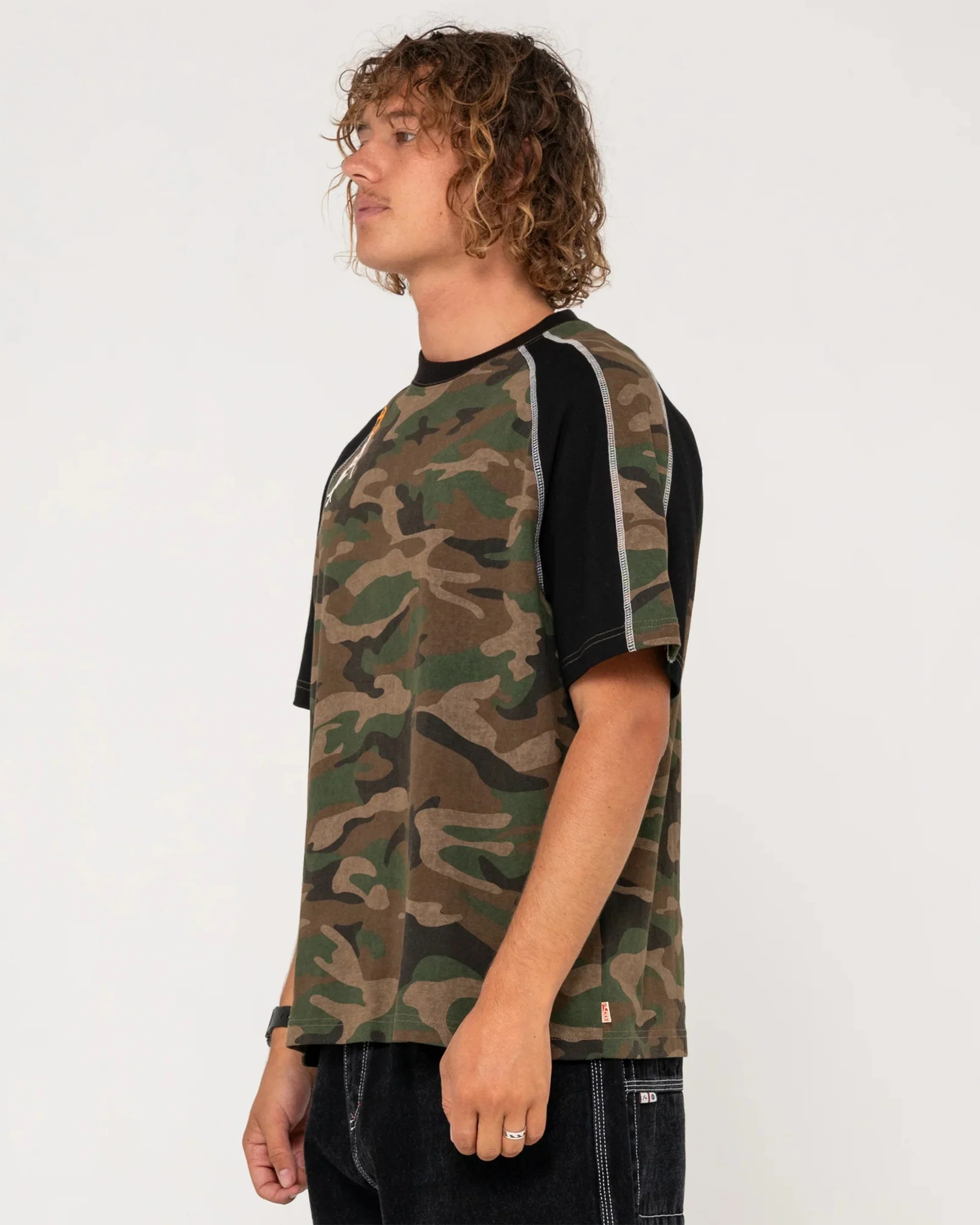 Woof Raglan S/S T-Shirt - Camo - Image 4
