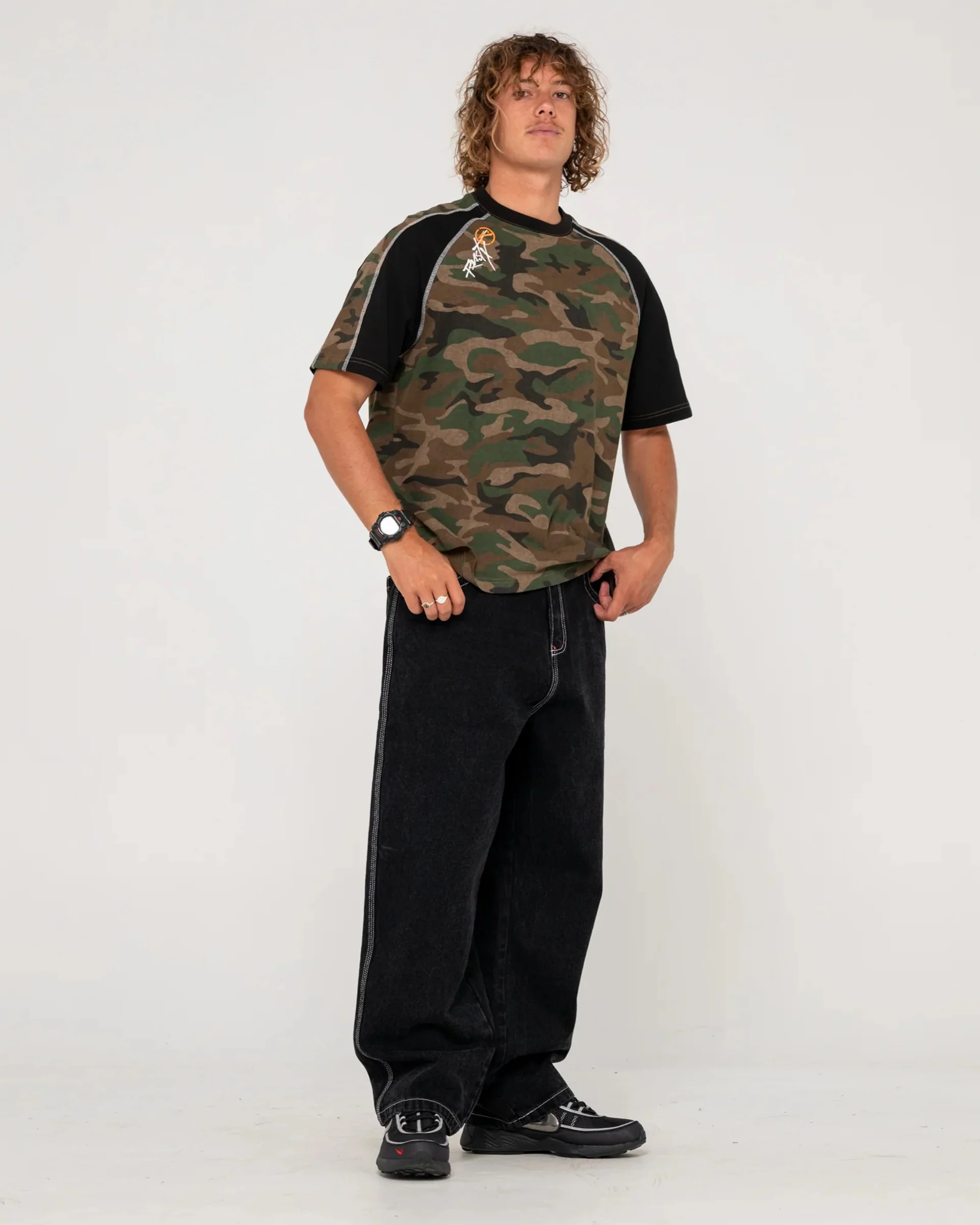 Woof Raglan S/S T-Shirt - Camo - Image 6