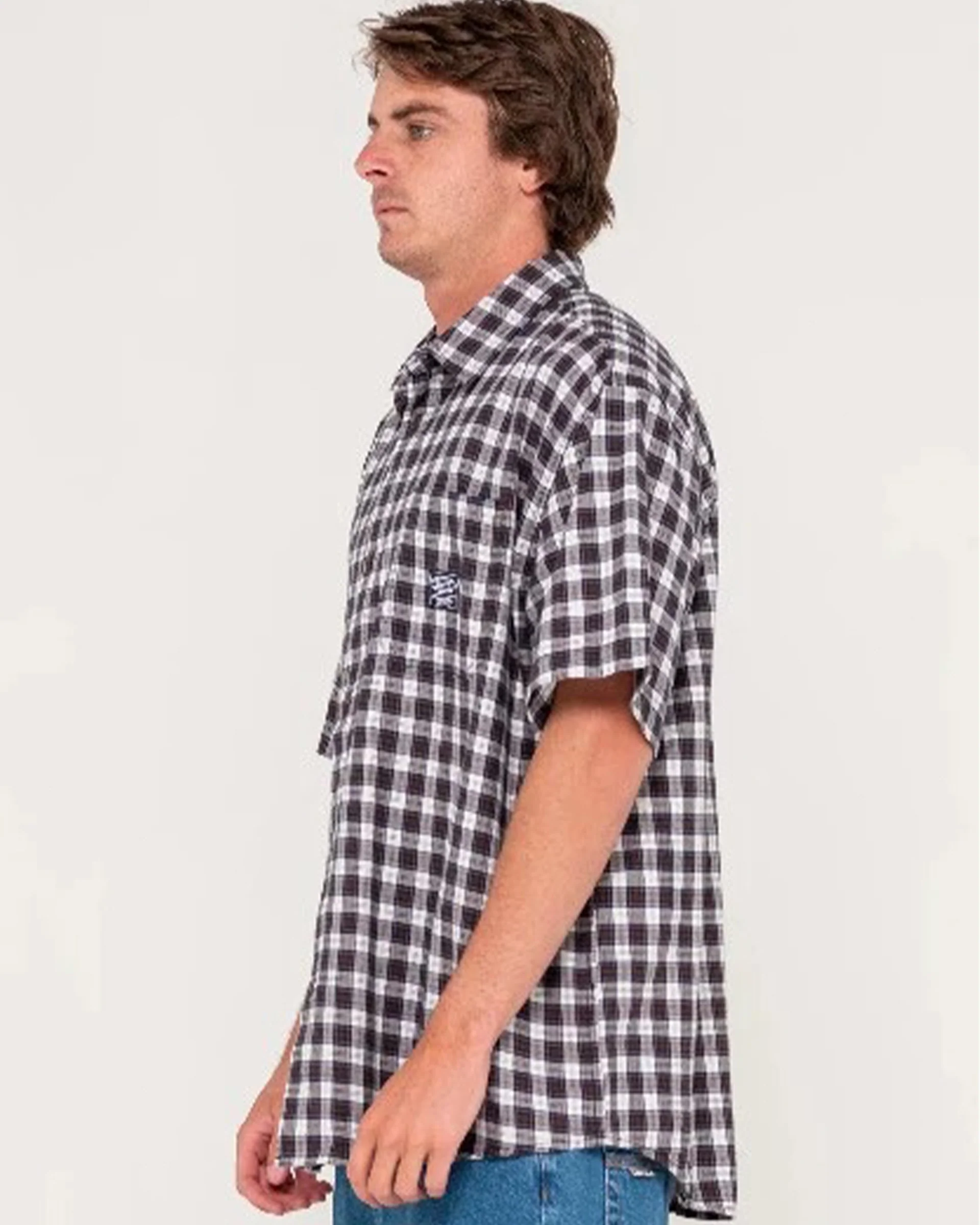 Worldwide Curved Hem S/S Shirt - Carbon - Image 3