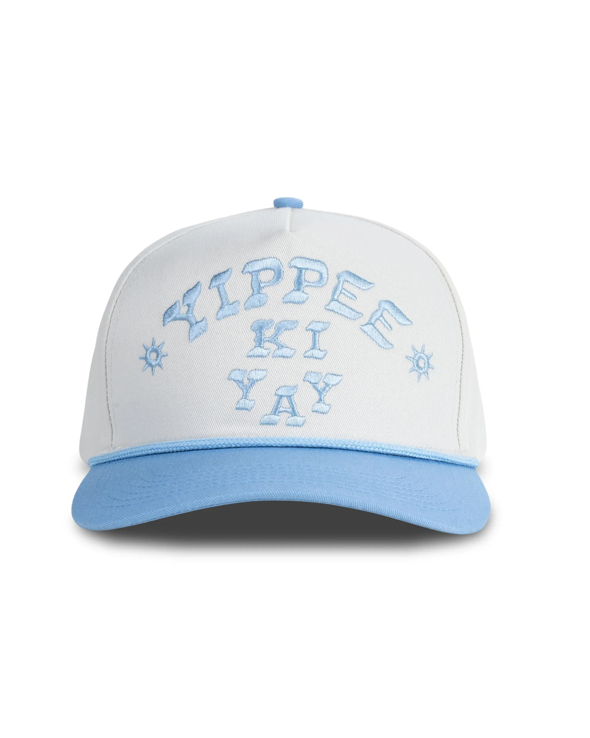 Yippee Ki Yay Hat - Cream/Light Blue - Image 3