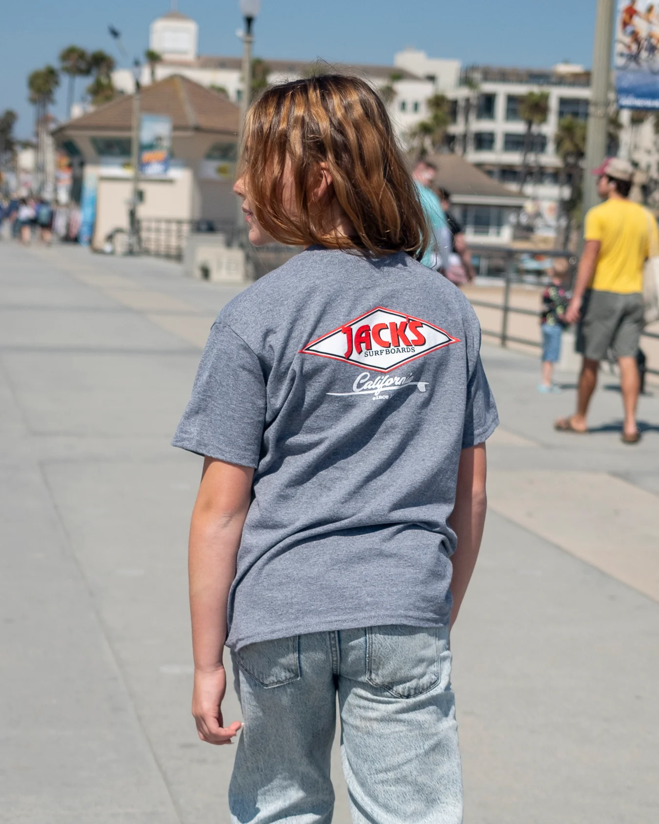 Youth Cal Diamond S/S T-Shirt - Graphite Heather - Image 3