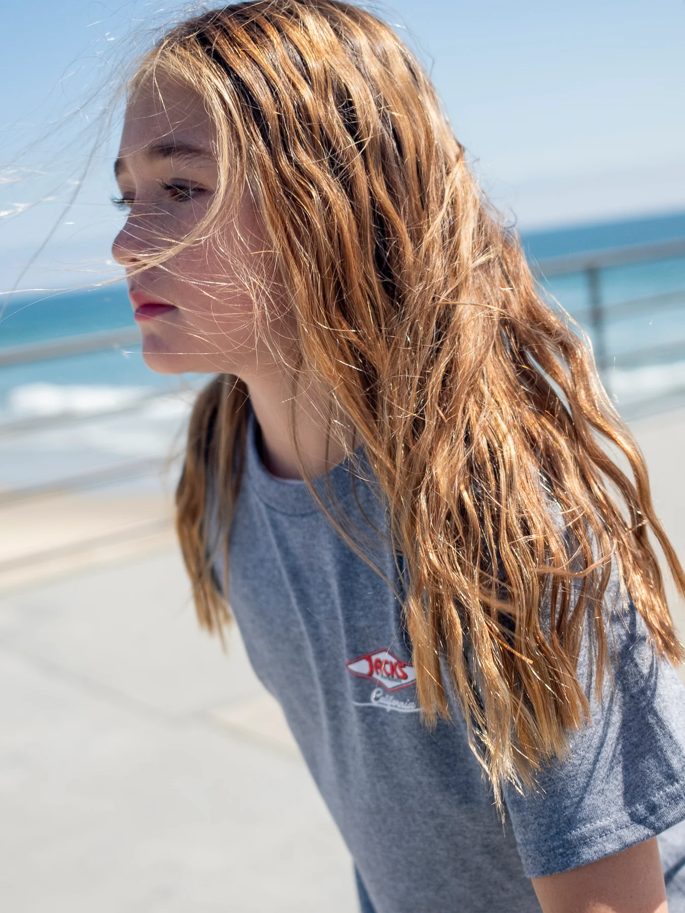 Youth Cal Diamond S/S T-Shirt - Graphite Heather - Image 4