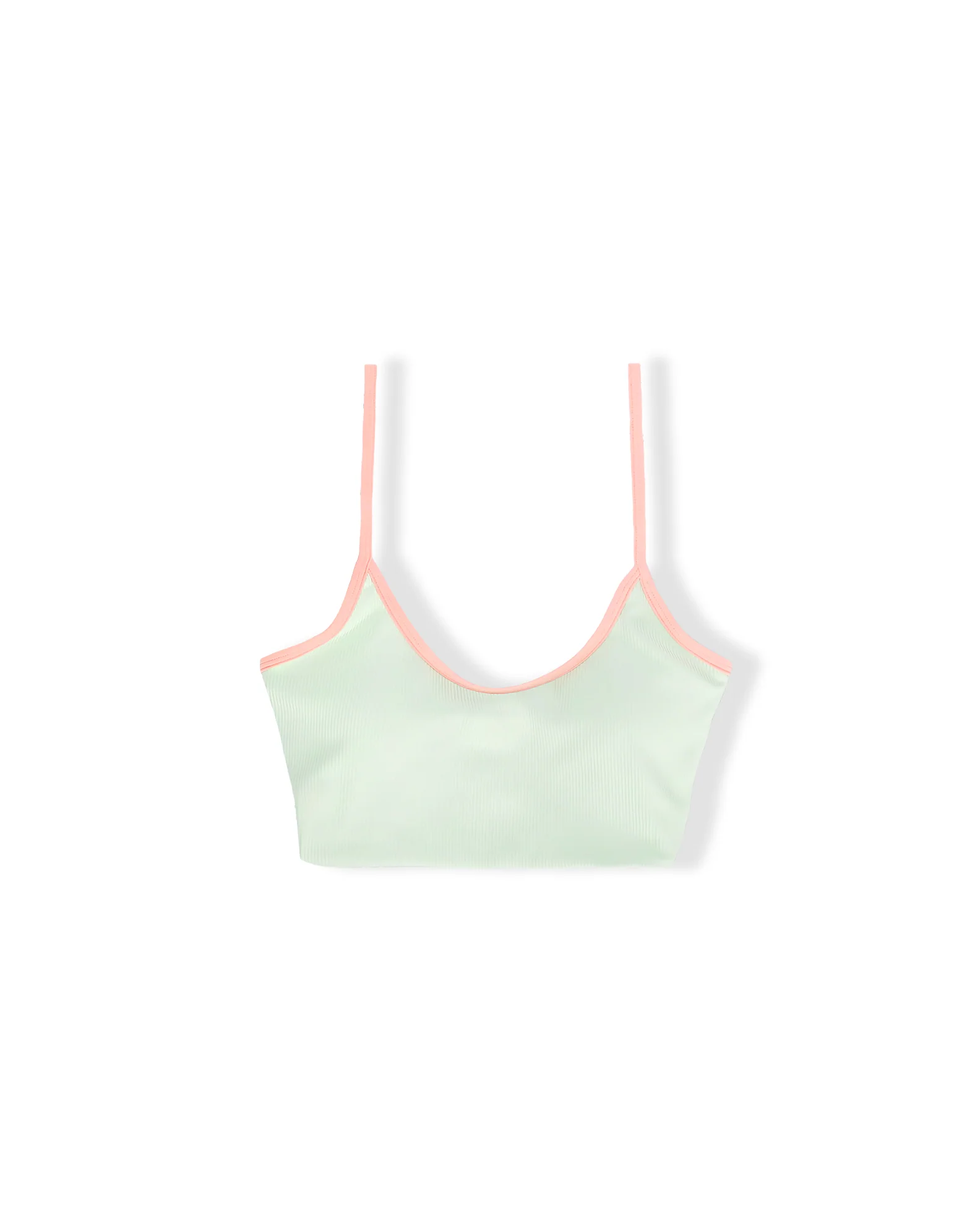 Youth Capri Ribbed Swim Set - Soft Coral/Mint - Image 7
